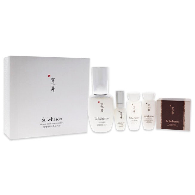 Snowise Brightening Serum Set by Sulwhasoo for Women - 5 Pc 1.7oz Serum, 8ml Serum, 15ml Water, 15ml Emulsion, 1.7oz Herbal Soap Red Ginger, See Description, alternate image number 1