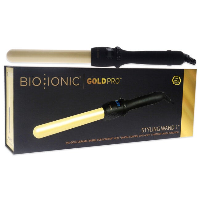 Gold Pro Styling Wand by Bio Ionic for Women - 1 Inch Curling Iron, NA, alternate image number null
