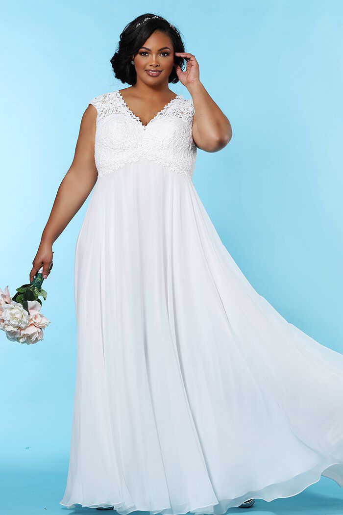 Empire chiffon wedding dress new arrivals