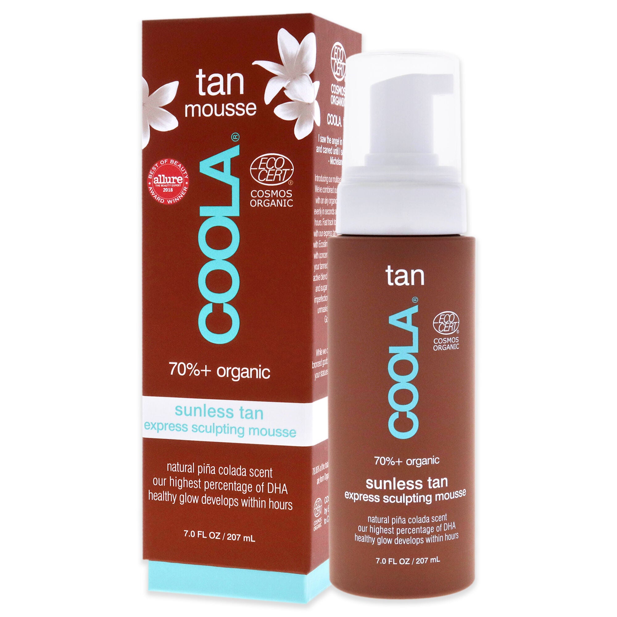 Organic Gradual Sunless Tan Express Sculpting Mousse by Coola for Unisex - 7 oz Bronzer, See Description, alternate image number 3