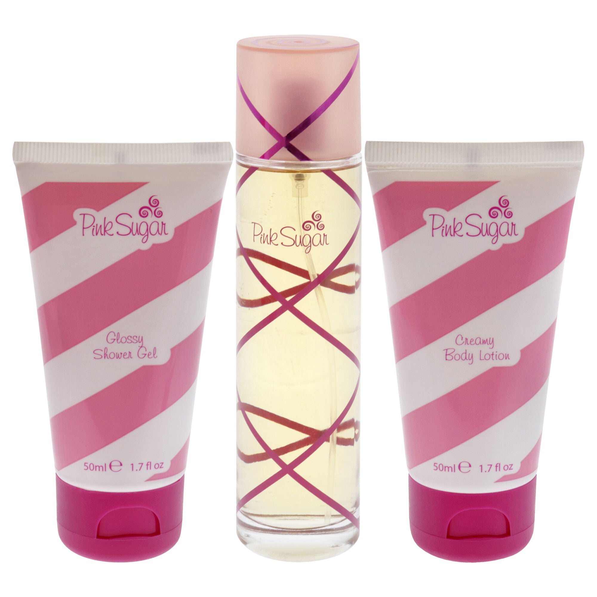 Pink Sugar Candy Magic by Aquolina for Women - 3 Pc Gift Set 3.4oz EDT Spray, 1.7oz Glossy Shower Gel, 1.7oz Creamy Body Lotion, See Description, alternate image number 1