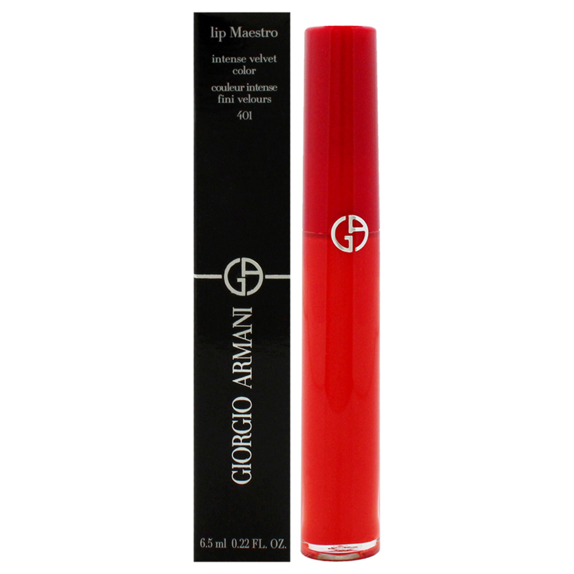 Lip Maestro Intense Velvet Color - 401 The Tibetan Orange by Giorgio Armani for Women - 0.22 oz Lipstick, See Description, hi-res image number 0
