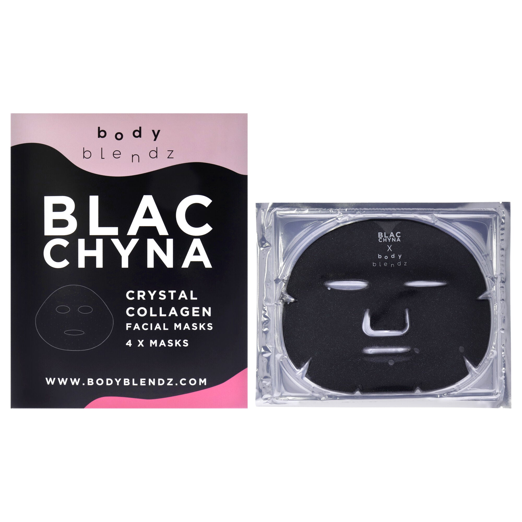 Crystal Collagen Facial Mask by BodyBlendz for Women - 4 Pc Mask, See Description, hi-res image number 0