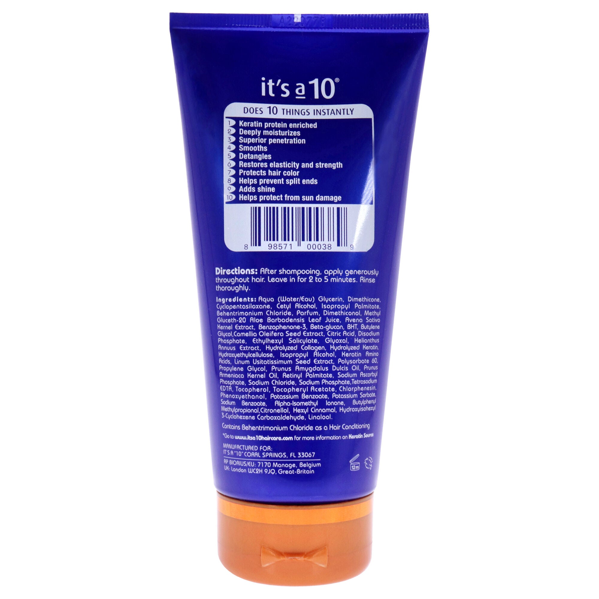 Miracle Deep Conditioner Plus Keratin by Its A 10 for Unisex - 5 oz Conditioner, , alternate image number 3