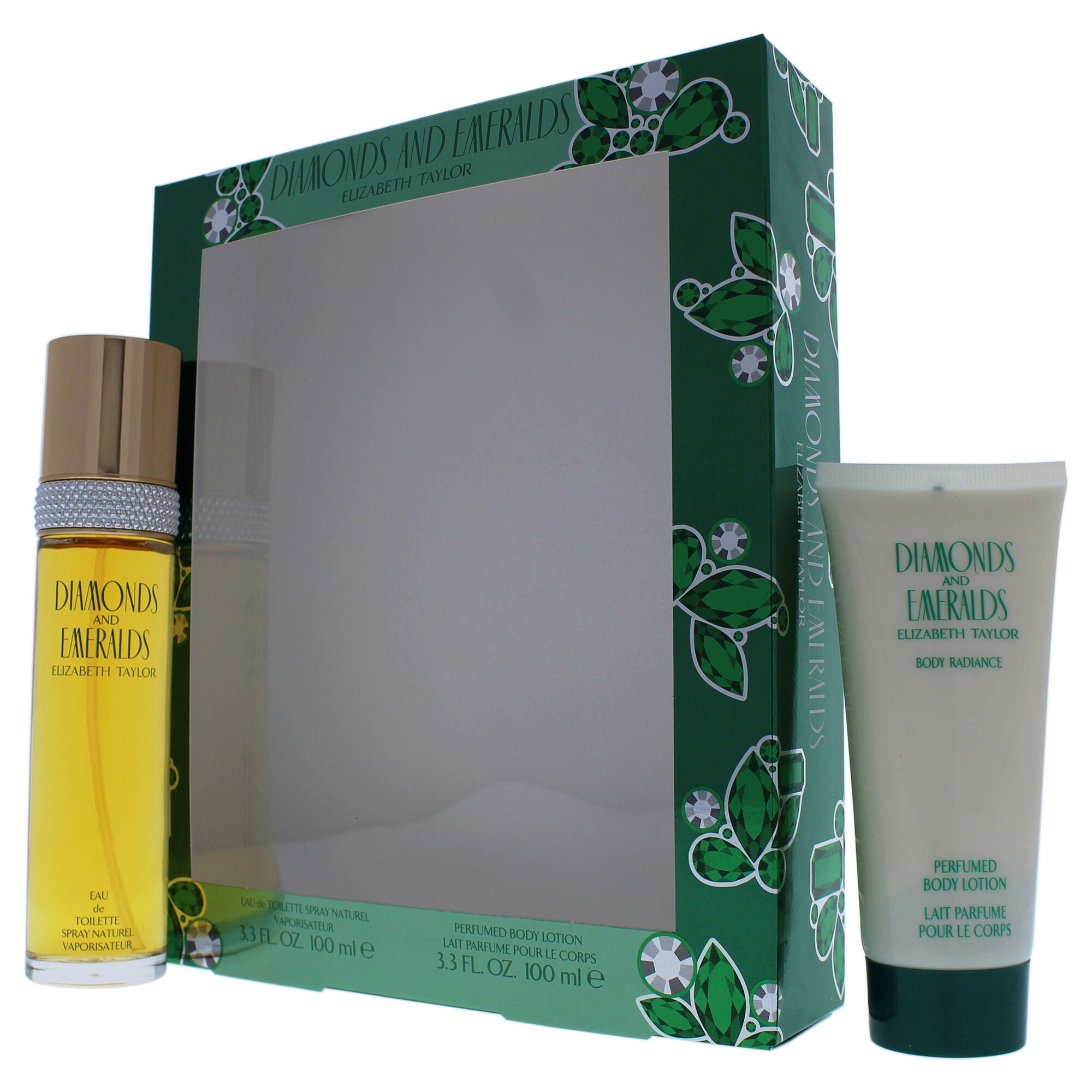 Diamonds and Emeralds by Elizabeth Taylor for Women - 2 pc Gift Set 3.4 oz EDT Spray and 3.4 oz Body Lotion, , alternate image number 8