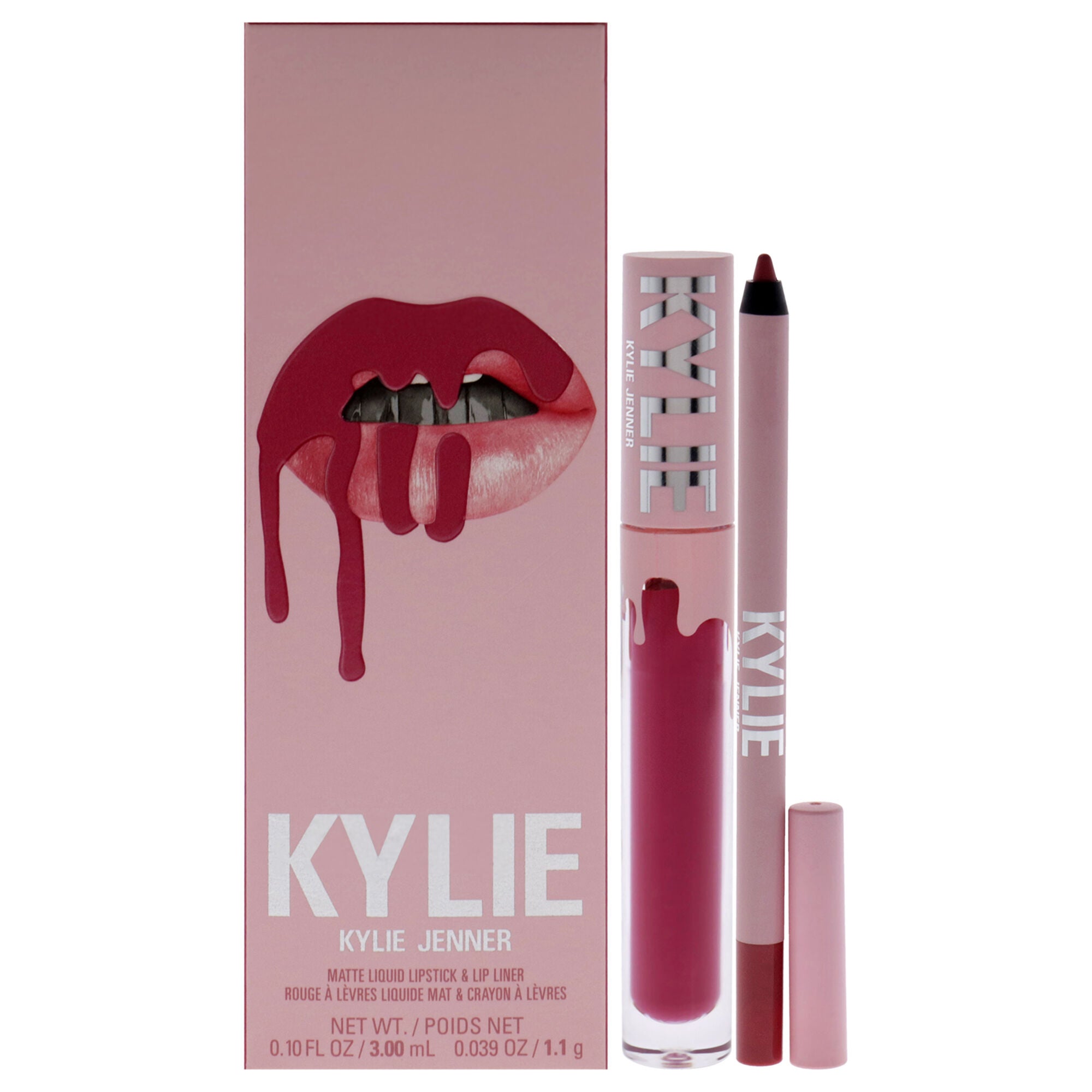 Matte Lip Kit - 102 Extraordinary by Kylie Cosmetics for Women - 2 Pc 0.10oz Matte Liquid Lipstick, 0.039oz Lip Liner, Pink, hi-res image number 0