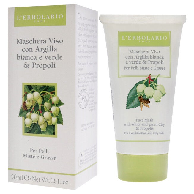 Face Mask - White and Green Clay by LErbolario for Unisex - 1.6 oz Mask, , alternate image number 7