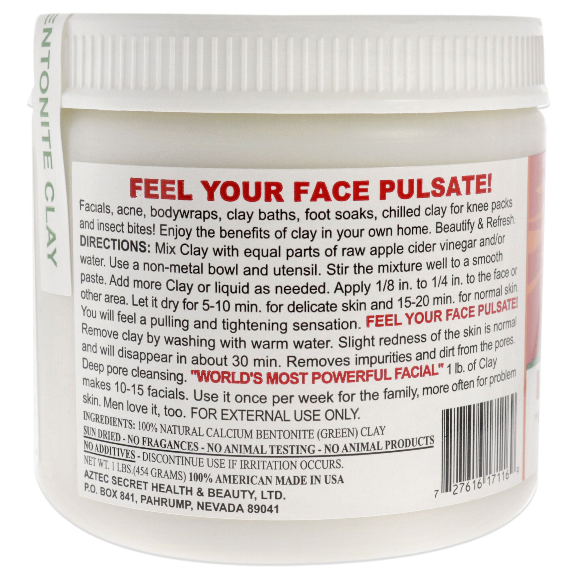 Indian Healing Clay by Aztec Secret for Unisex - 16 oz Clay, See Description, alternate image number 4