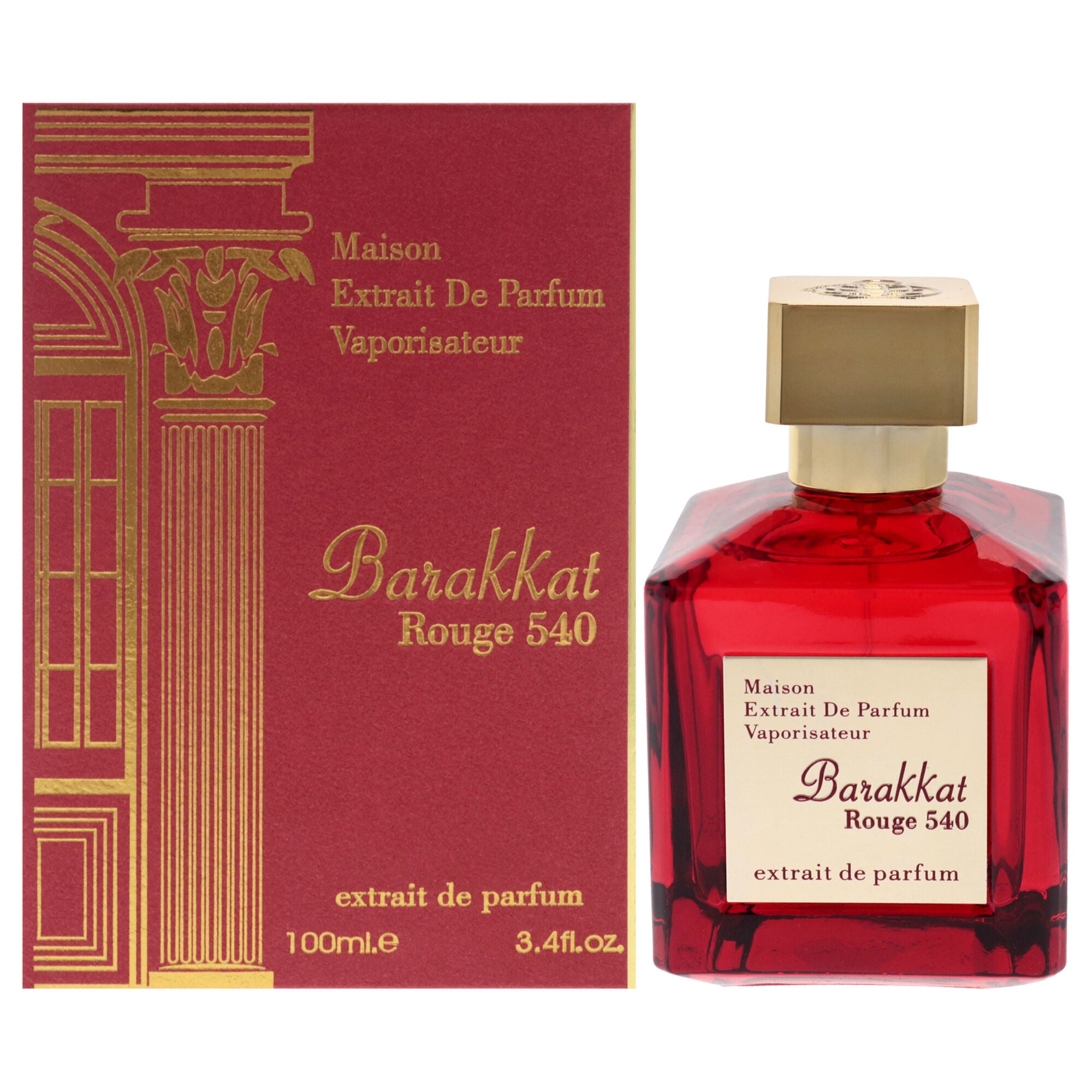 Barakkat Rouge 540 by Maison Alhambra for Women - 3.4 oz Extrait De Parfum Spray, See Description, hi-res image number 0