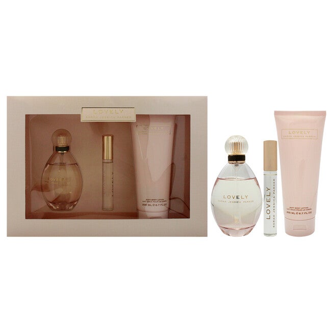 Lovely by Sarah Jessica Parker for Women - 3 Pc Gift Set 3.4oz EDP Spray, 0.34oz EDP RollerBall, 6.7oz Body Lotion, NA, hi-res image number null