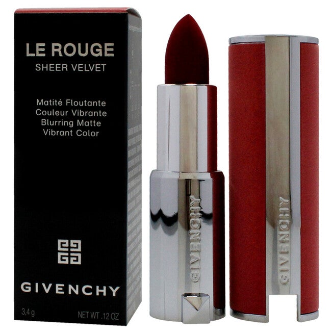 Le Rouge Sheer Velvet Matte Lipstick - N37 Rouge Graine by Givenchy for Women - 0.11 oz Lipstick, See Description, alternate image number 3