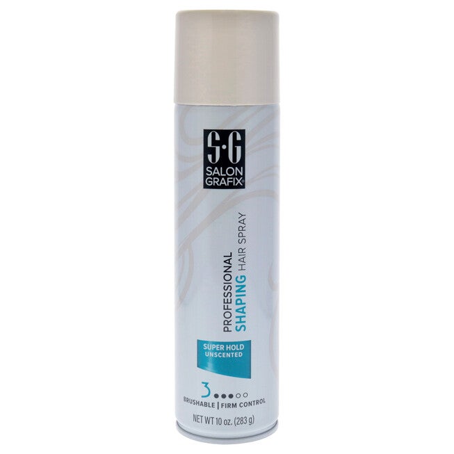 Shaping Hair Spray - Super Hold Unscented by Salon Grafix for Unisex - 10 oz Hair Spray, See Description, hi-res image number 0