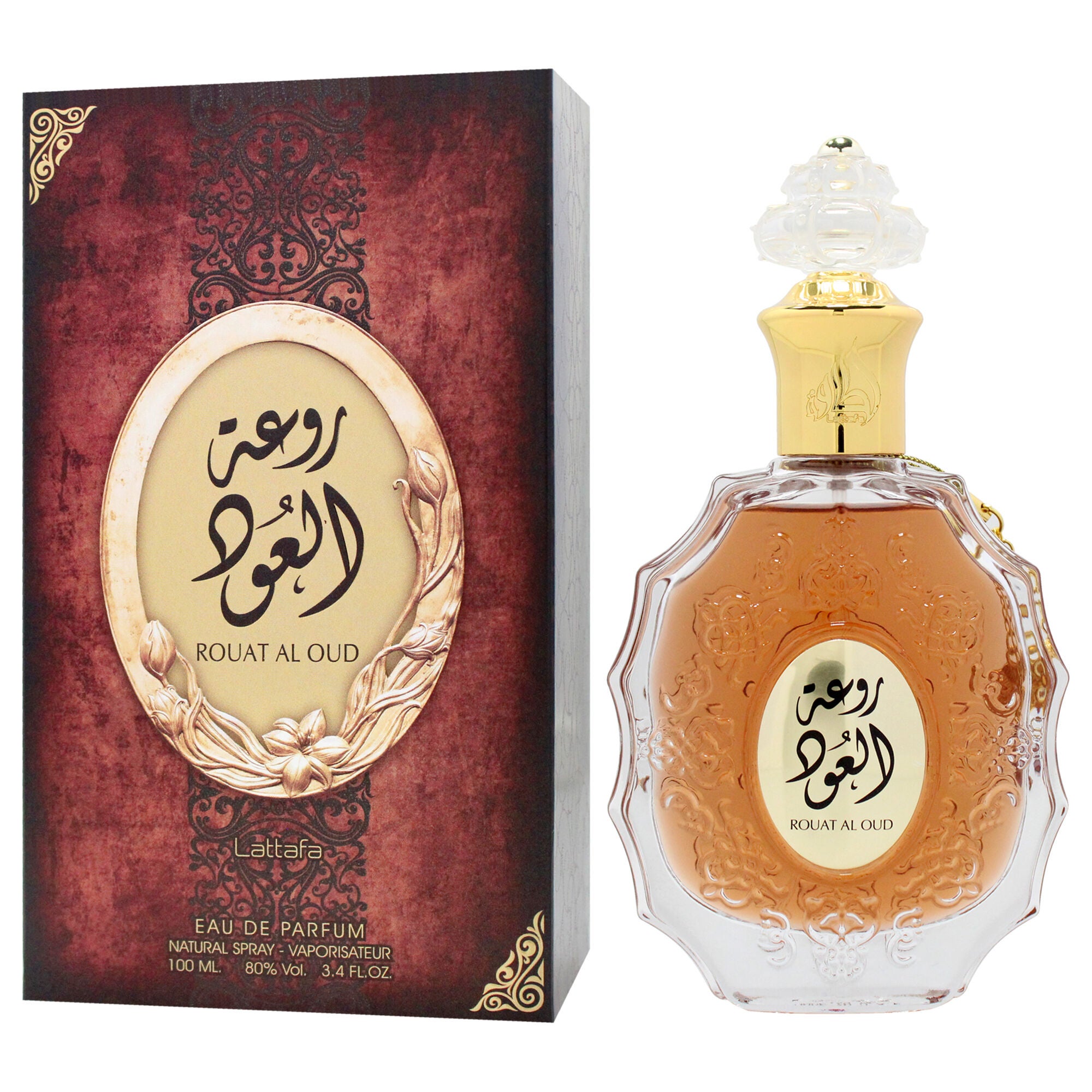 Rouat Al Oud by Lattafa for Unisex - 3.4 oz EDP Spray, Clear, alternate image number 3