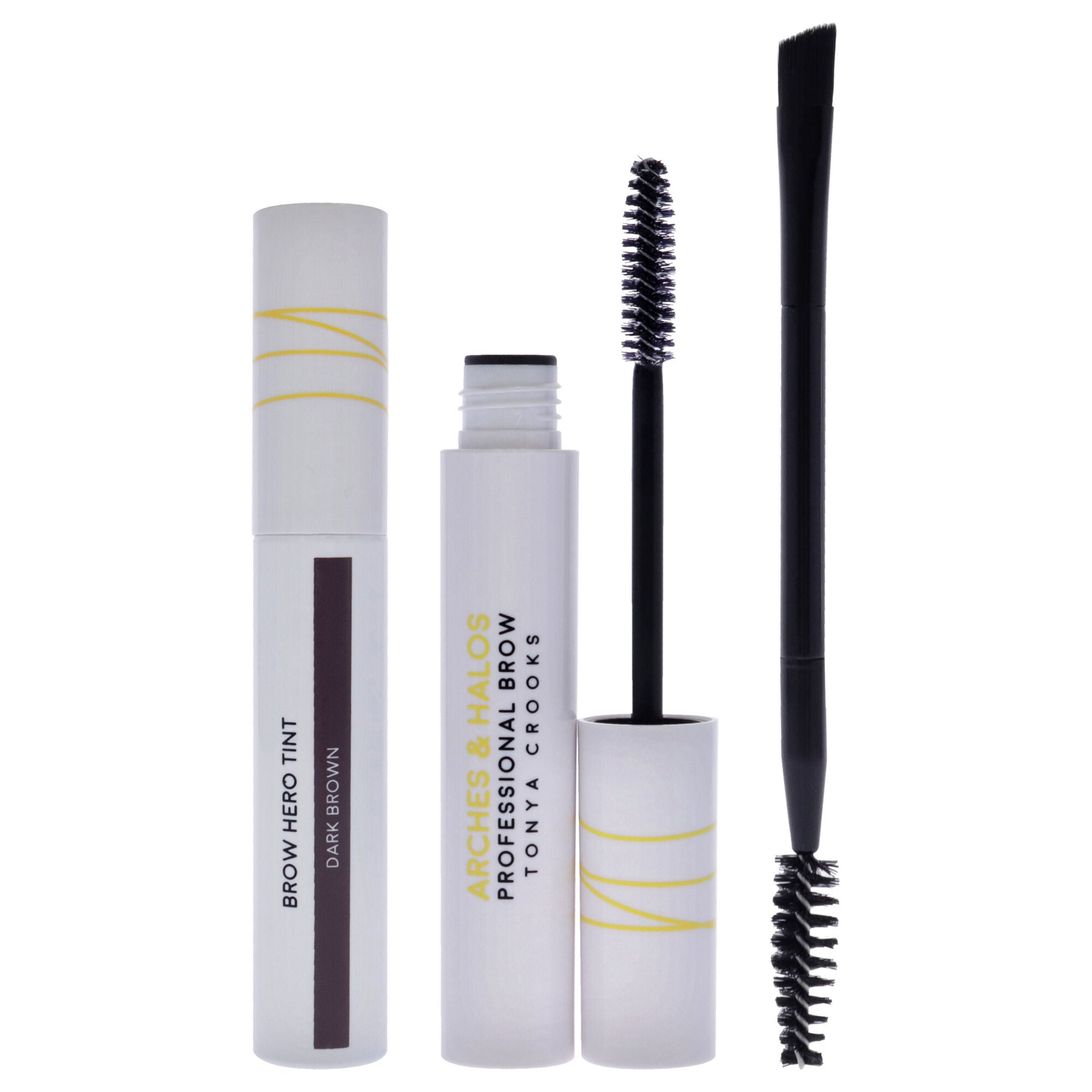 Brow Hero Tint Kit - Dark Brown by Arches and Halos for Women - 3 Pc 0.169oz Clear Brow Gel, 0.270oz Brow Hero Tint, Dual-Ended Angled Brush, , alternate image number 5