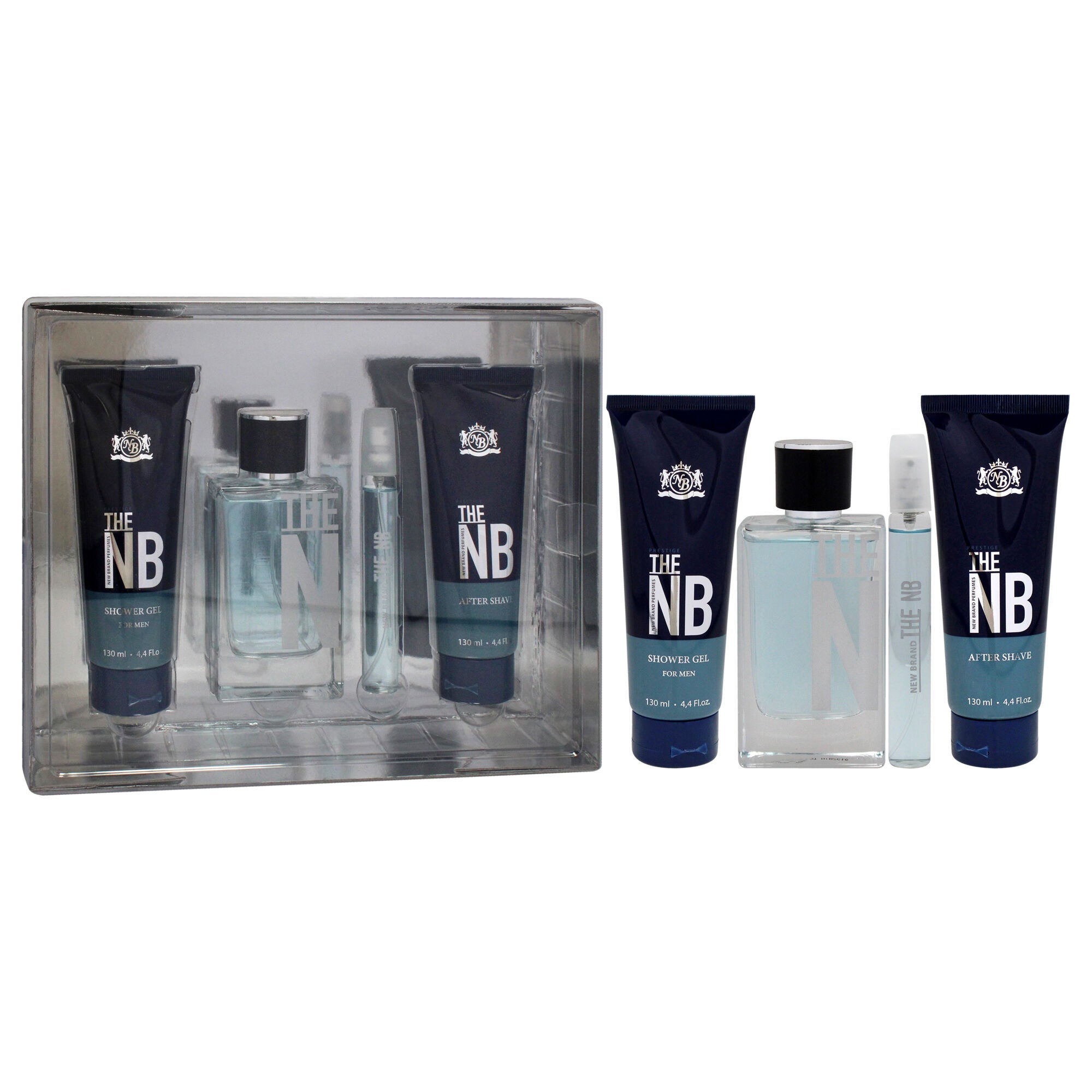 Prestige The New Brand by New Brand for Men - 4 Pc Gift Set 3.3oz EDT Spray, 0.5oz EDT Spray , 4.4oz Shower Gel, 4.4oz After Shave, See Description, alternate image number 2