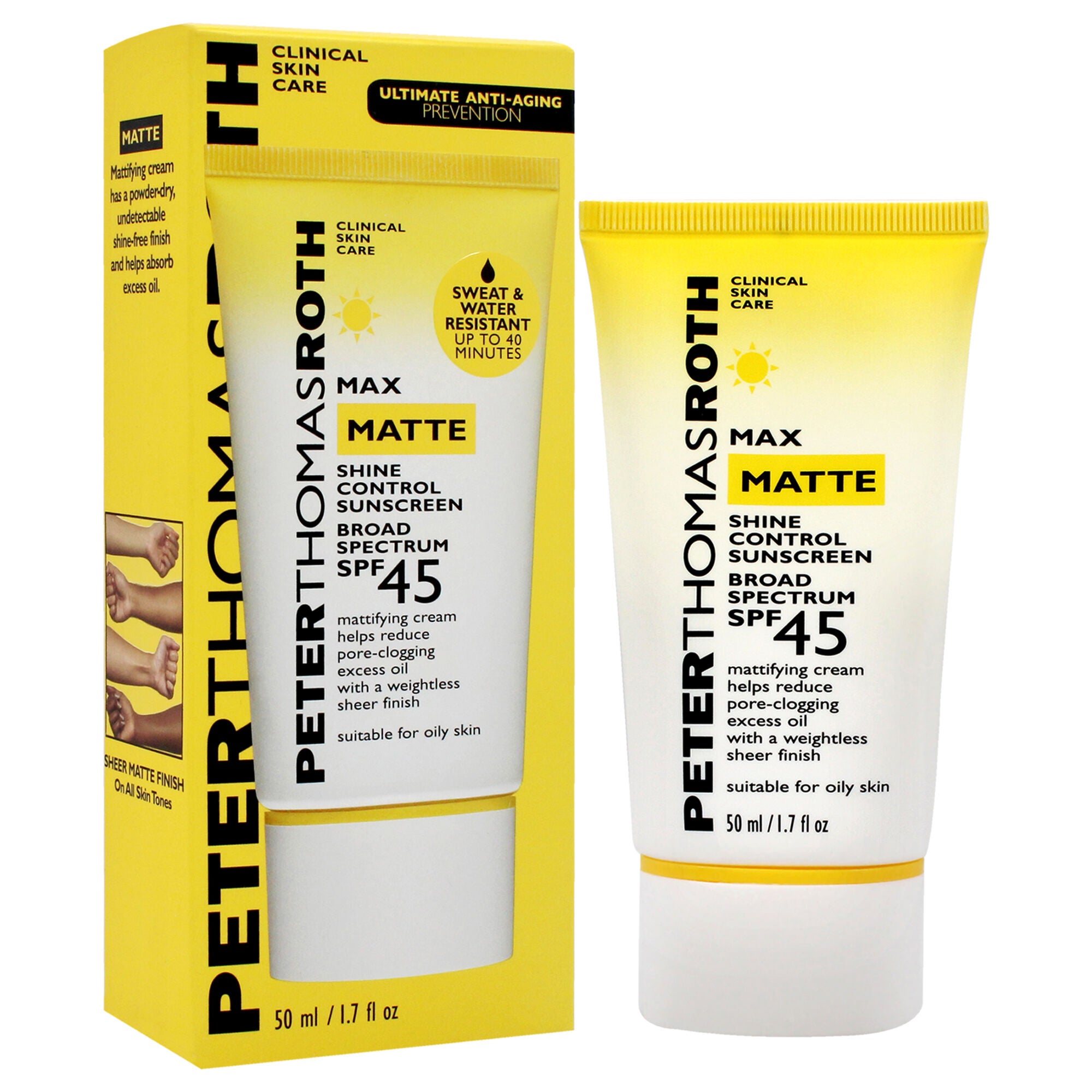 Max Matte Shine Control Sunscreen SPF 45 by Peter Thomas Roth for Unisex - 1.7 oz Sunscreen, See Description, alternate image number 2