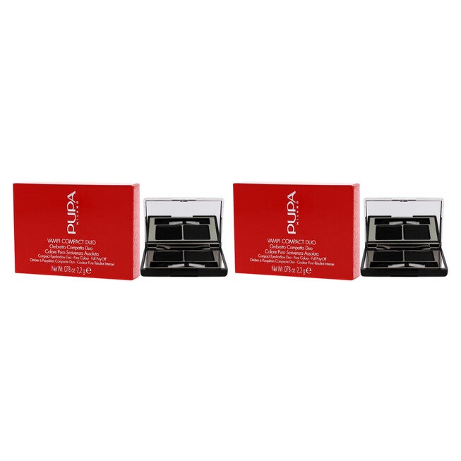 Vamp! Compact Duo Eyeshadow - 007 Dark Night by Pupa Milano for Women - 0.078 oz Eye Shadow - Pack of 2, , alternate image number null