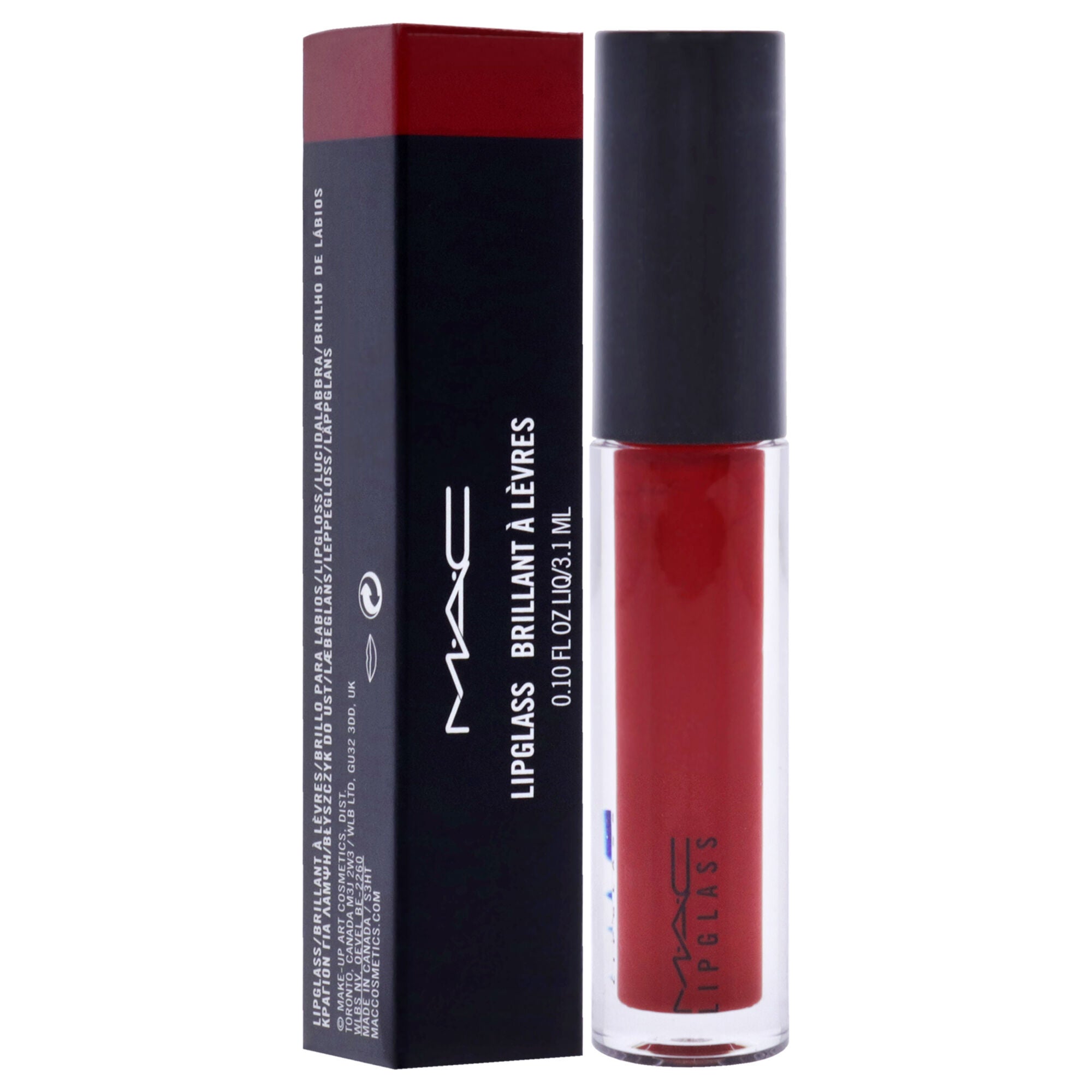 LipGlass Lip Gloss - Ruby Woo by MAC for Women - 0.1 oz Lip Gloss, See Description, alternate image number 1