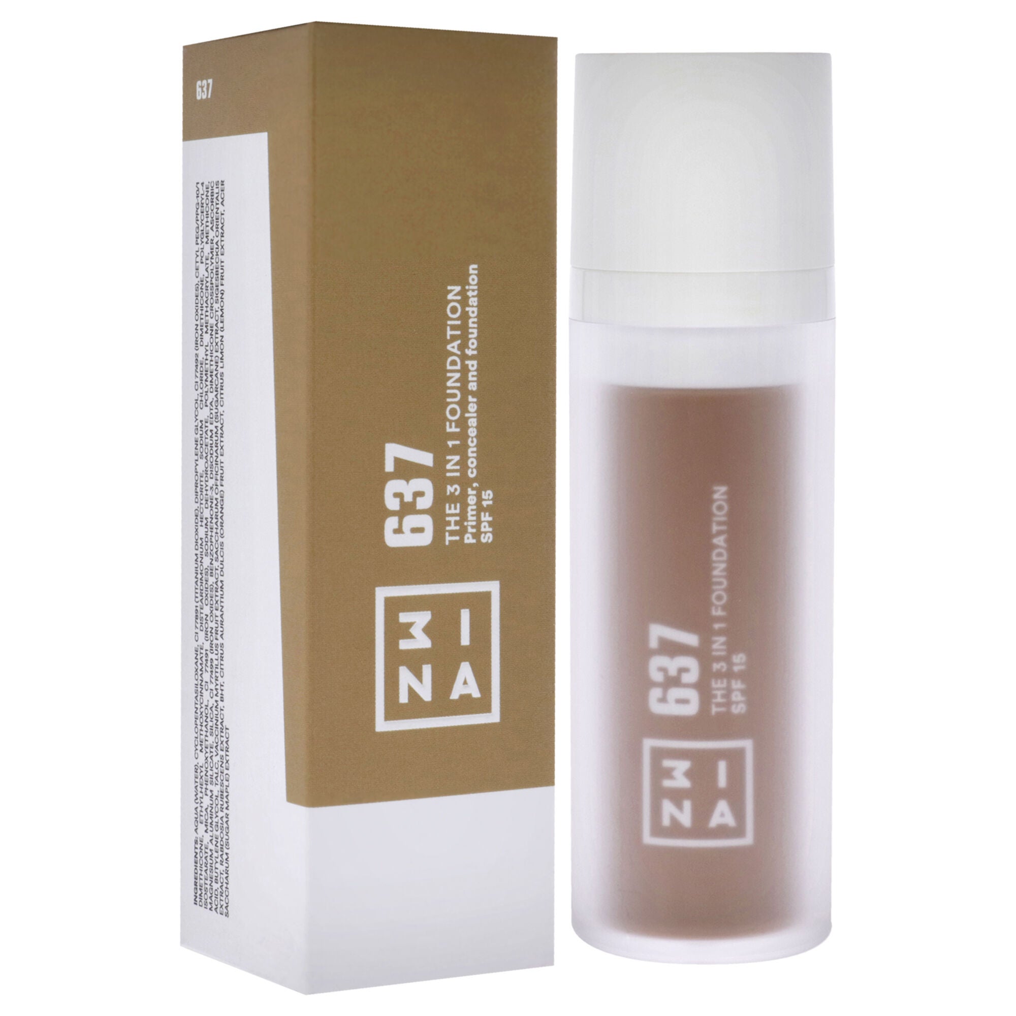 The 3-In-1 Foundation SPF 15 - 637 by 3INA for Women - 1.01 oz Foundation, See Description, alternate image number 2