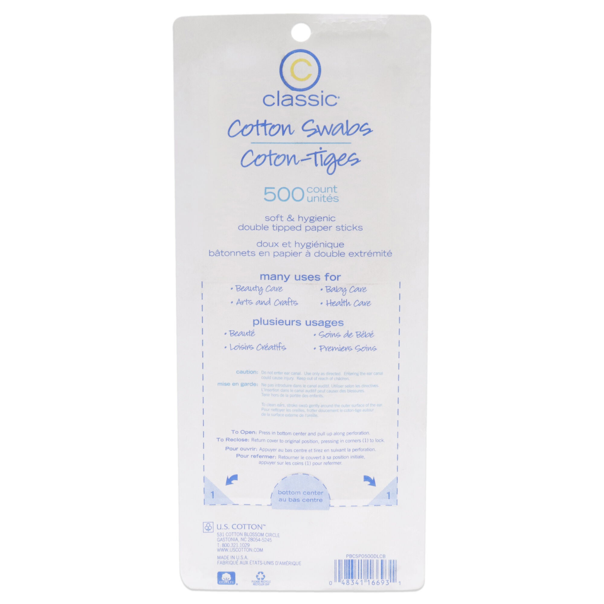 Cotton Swabs by Classic for Unisex - 500 Pc Swabs, , alternate image number 3