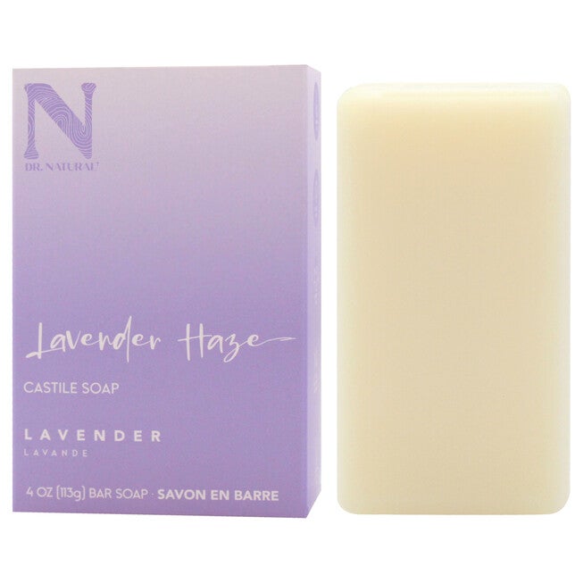 Castile Bar Soap - Lavender Haze by Dr. Natural for Unisex - 4 oz Soap, NA, alternate image number null