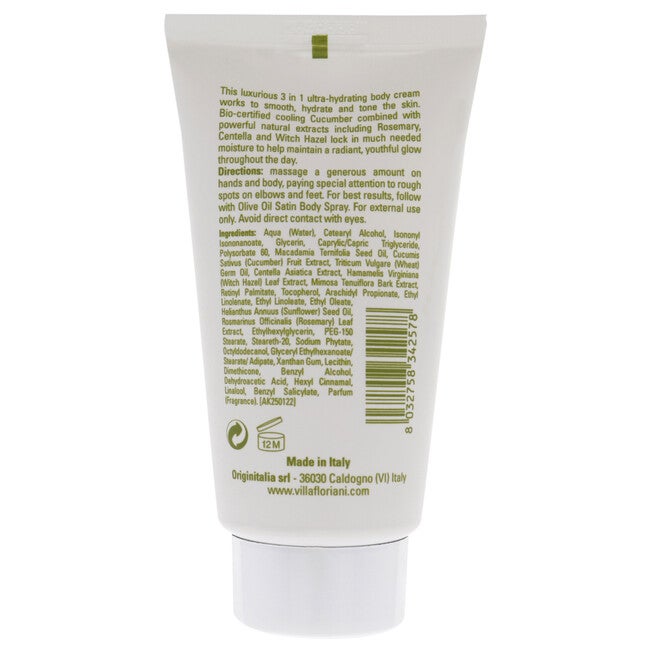 Ultra Hydrating Cucumber Body Cream by Villa Floriani for Women - 2.53 oz Body Cream, , alternate image number 3