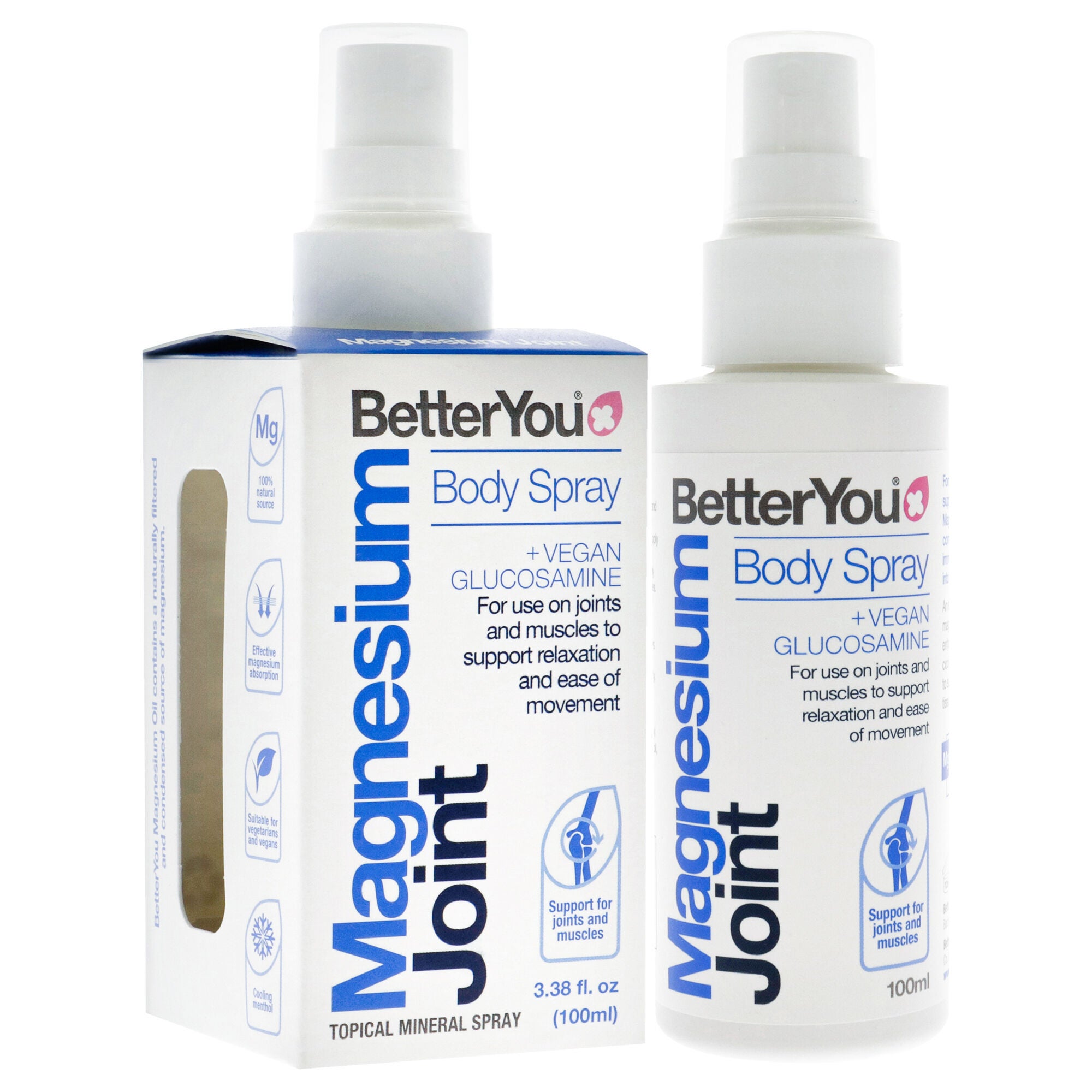 Magnesium Joint Body Spray by BetterYou for Unisex - 3.38 oz Body Spray, See Description, alternate image number 1