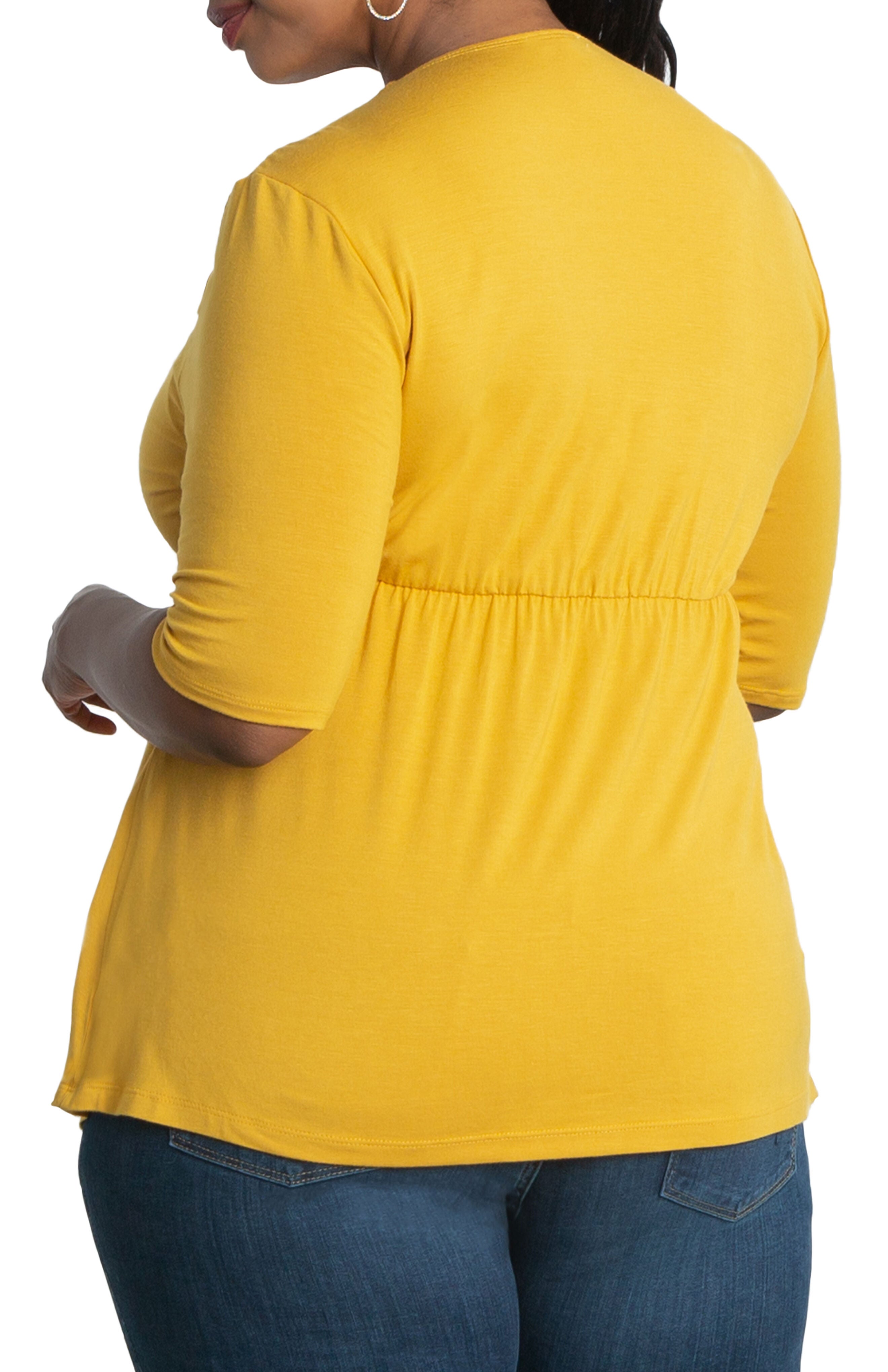 Caycee Twist Top, MARIGOLD / Mustard, alternate image number 3