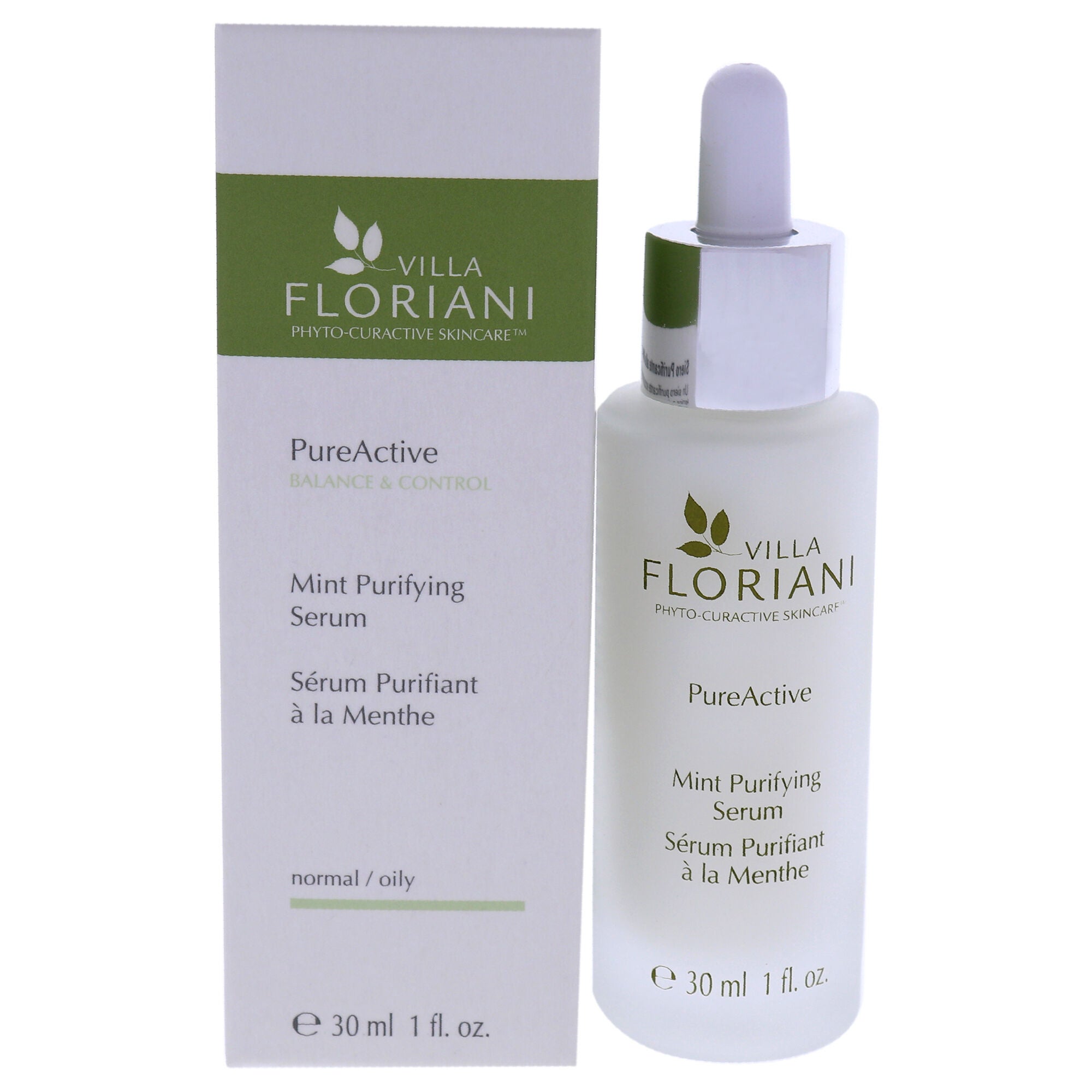 PureActive Purifying Serum - Mint by Villa Floriani for Unisex - 1 oz Serum, See Description, hi-res image number 0