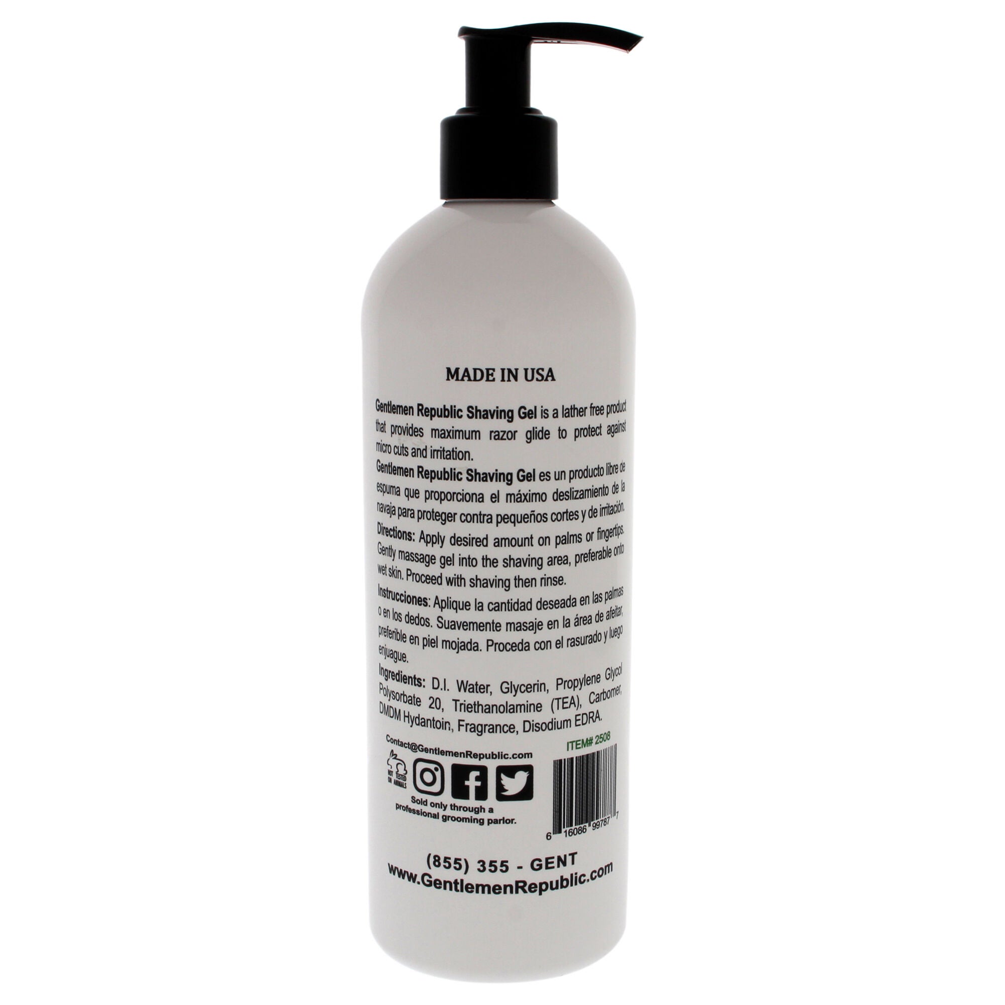 Shaving Gel by Gentlemen Republic for Men - 16 oz Shaving Gel, , alternate image number 3