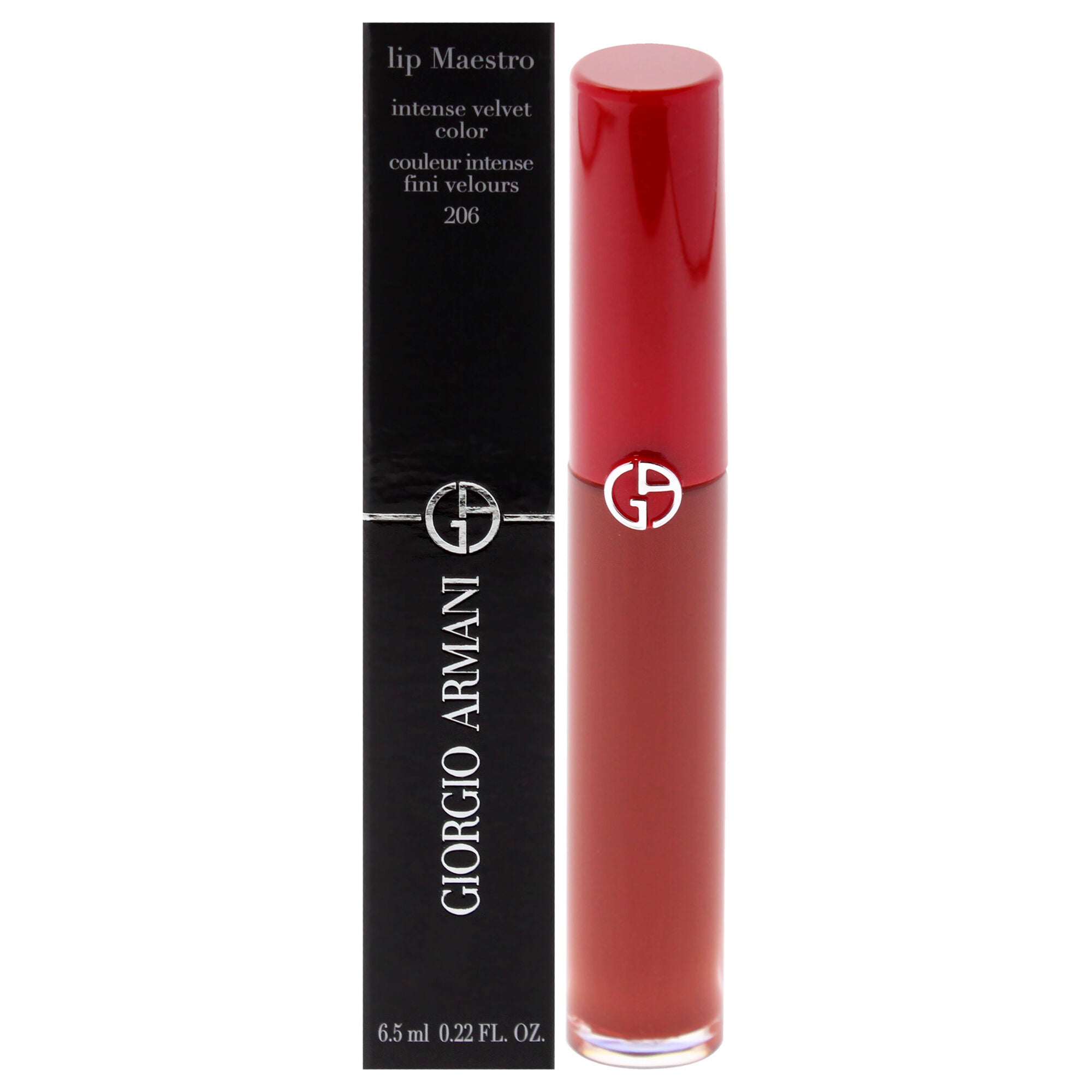 Lip Maestro Intense Velvet Color - 206 Cedar by Giorgio Armani for Women - 0.22 oz Lipstick, Red, hi-res image number 0