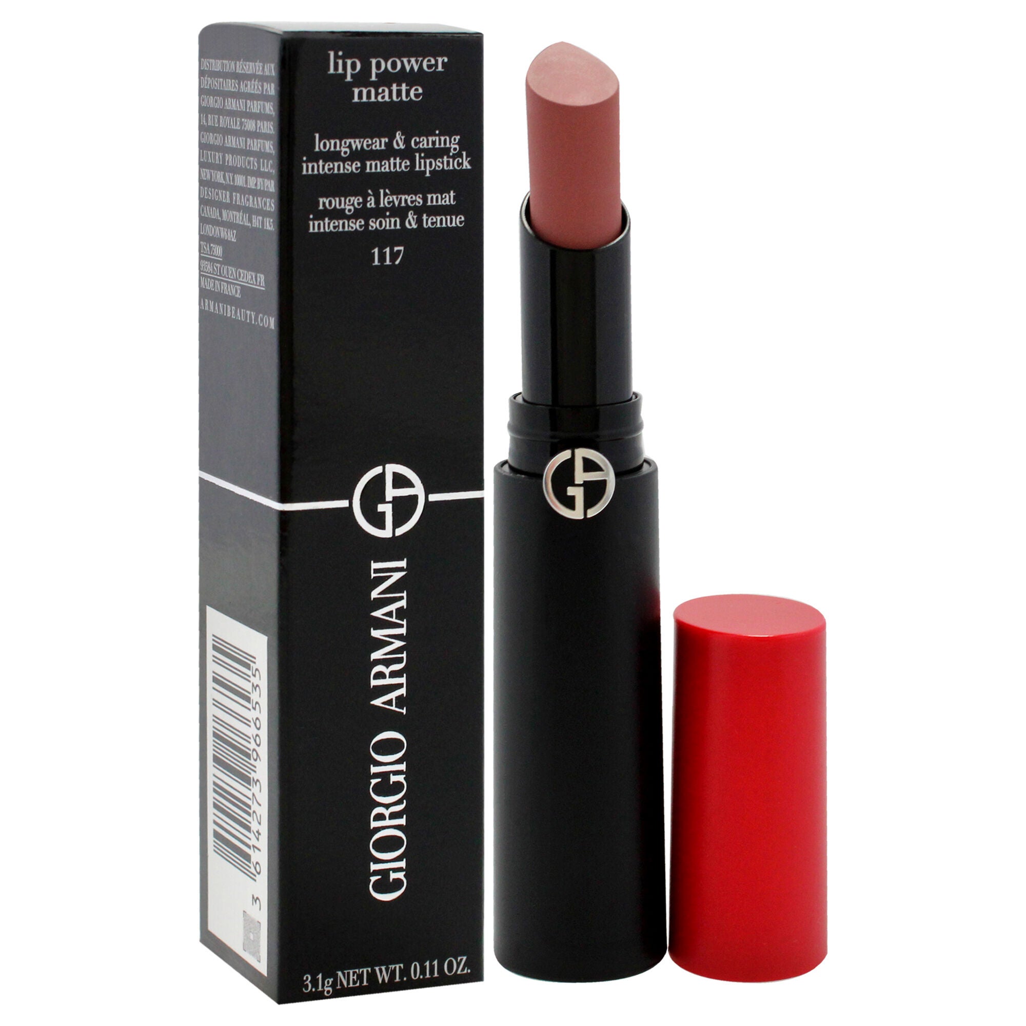 Lip Power Matte Longwear Lipstick - 117 Graceful by Giorgio Armani for Women - 0.11 oz Lipstick, See Description, alternate image number 2
