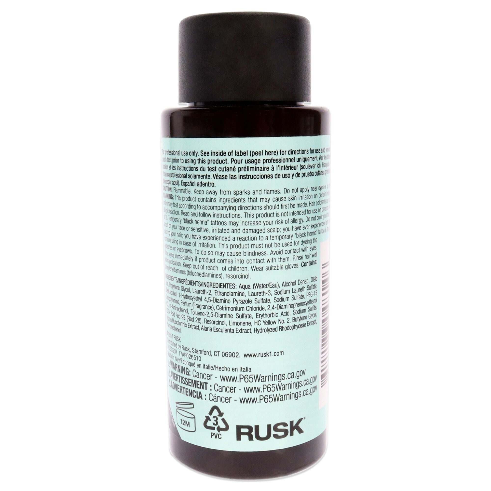 Deepshine Gloss Demi-Permanent Color - 3R Dark Red Brown by Rusk for Unisex - 2 oz Hair Color, Red, alternate image number 1