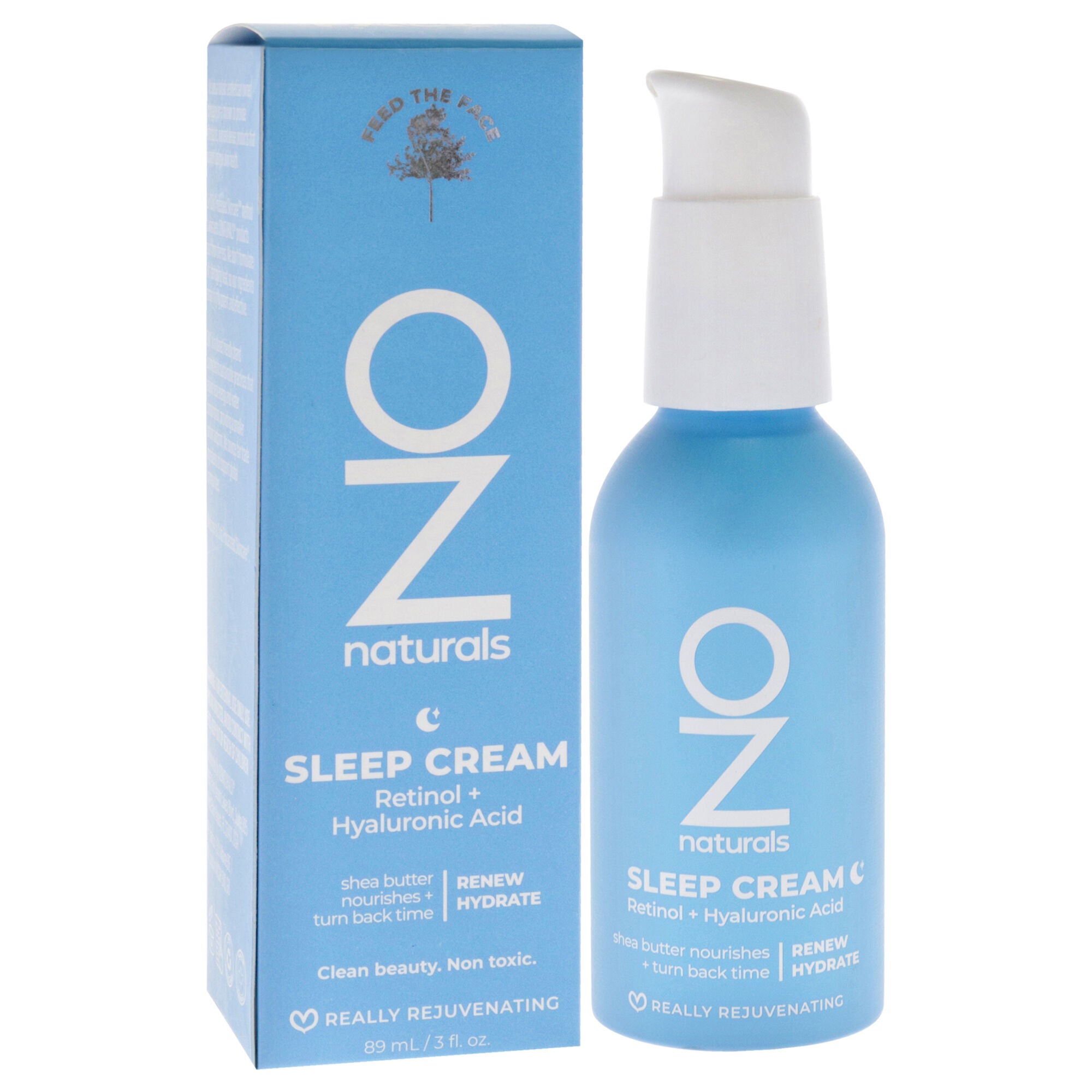 Sleep Cream Retinol Plus Hyaluronic Acid by OZNaturals for Unisex - 3 oz Cream, See Description, alternate image number 1