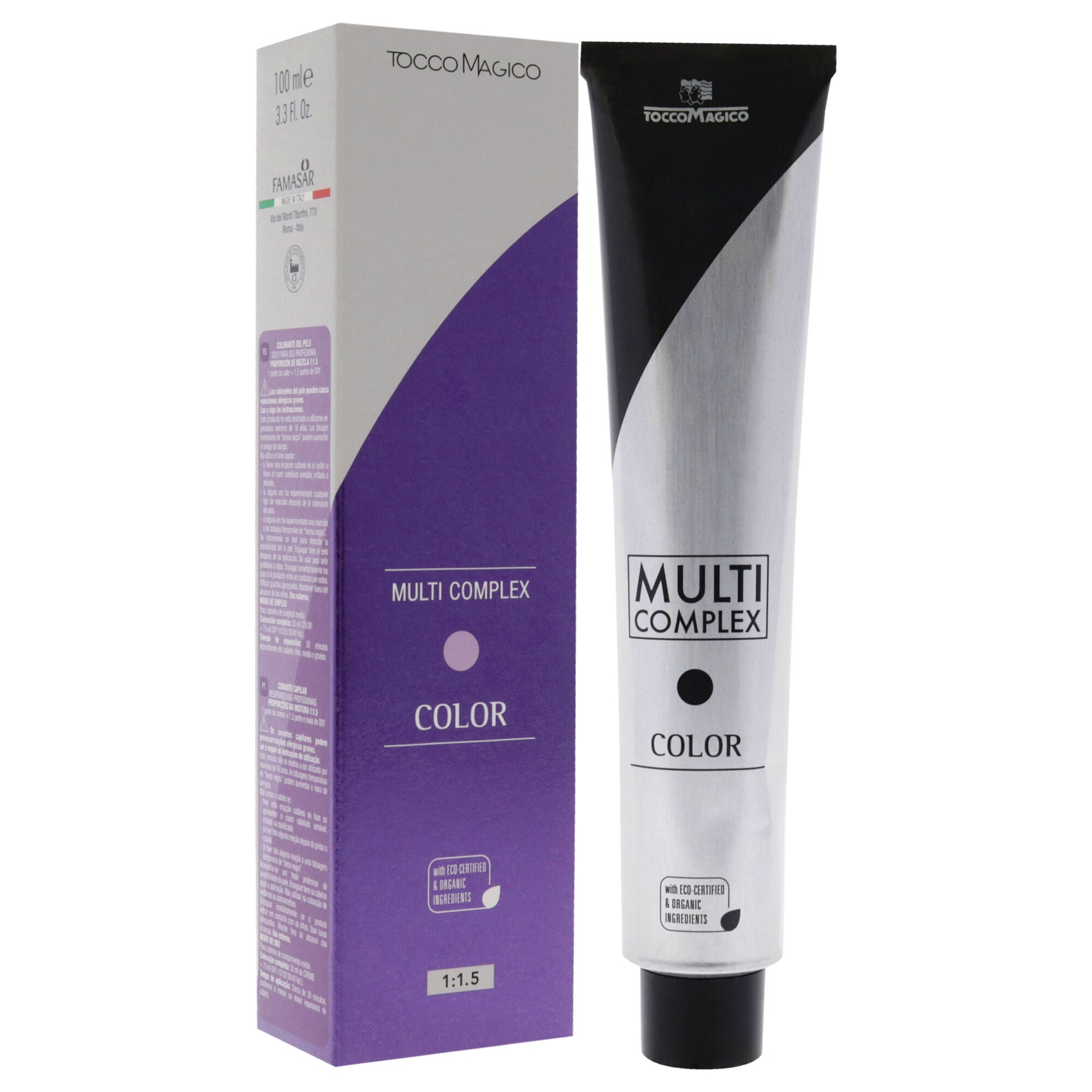 Multi Complex Permanet Hair Color - 5.67 Red Violet Light Chestnut by Tocco Magico for Unisex - 3.38 oz Hair Color, See Description, alternate image number 2