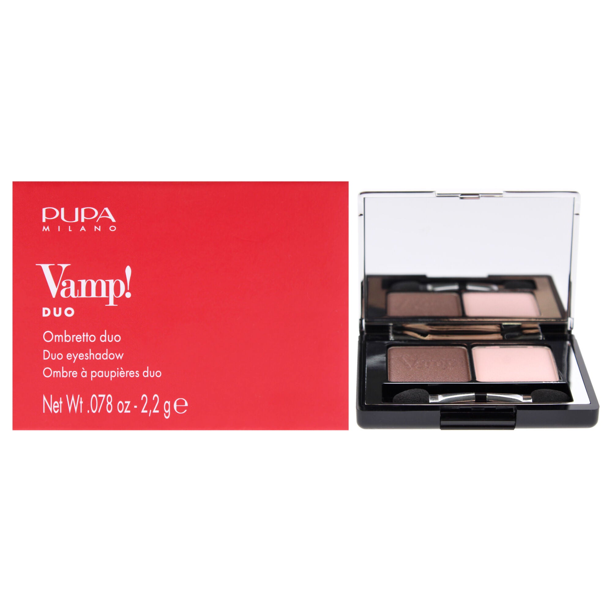 Vamp! Compact Duo Eyeshadow - 003 Soft Mauve by Pupa Milano for Women - 0.078 oz Eye Shadow, See Description, hi-res image number 0