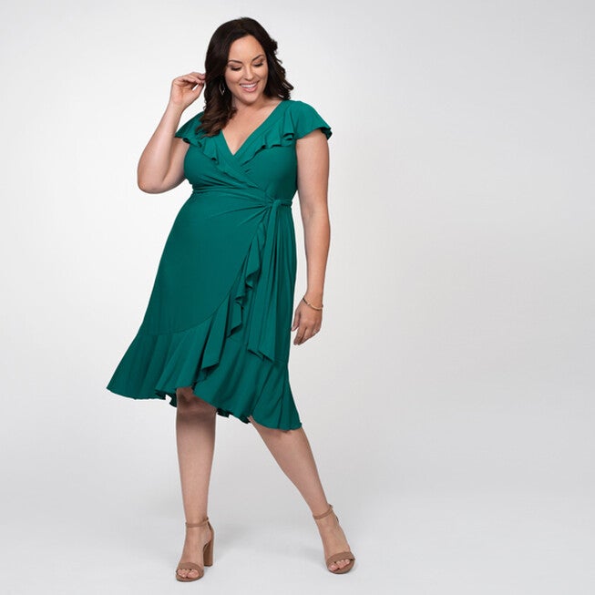 Phoebe Flounce Wrap Dress, , alternate image number 7