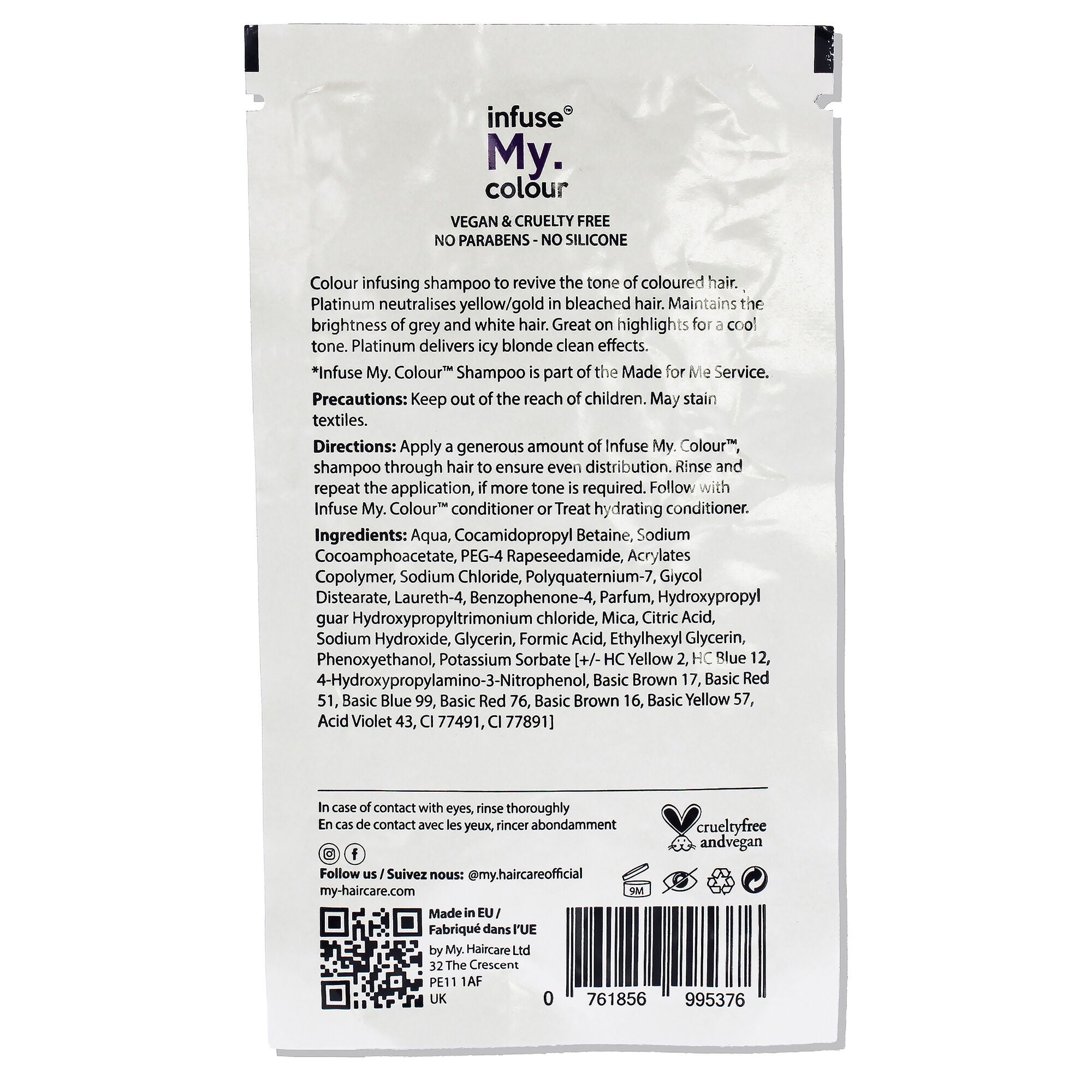 Platinum Shampoo by Infuse My Colour for Unisex - 0.5 oz Shampoo, See Description, alternate image number 2