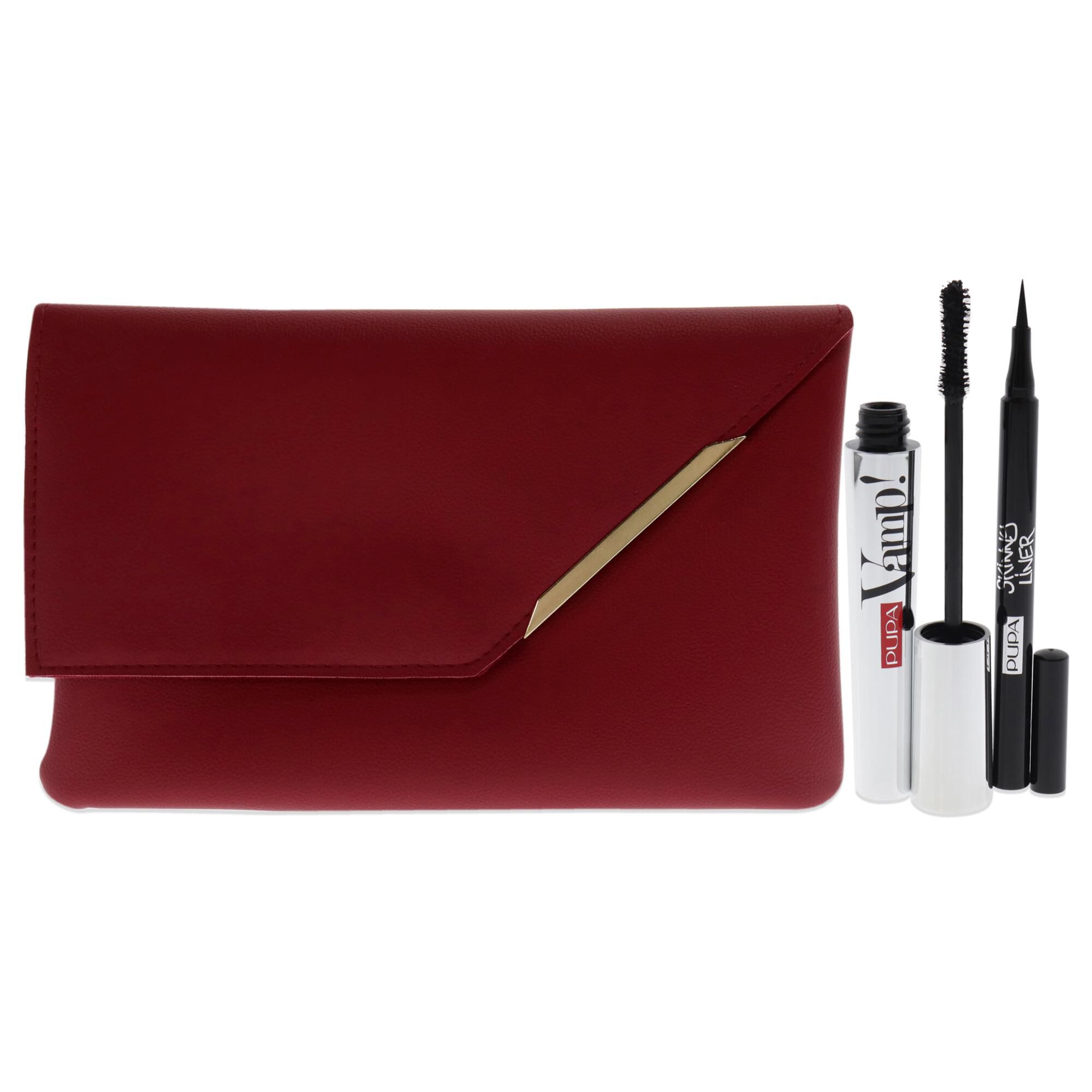 Vamp! and Skinny Liner Set by Pupa Milano for Women - 3 Pc 0.32oz Vamp! Mascara - 100 Black, 0.034oz Skinny Liner, Handy Bag, See Description, alternate image number 3