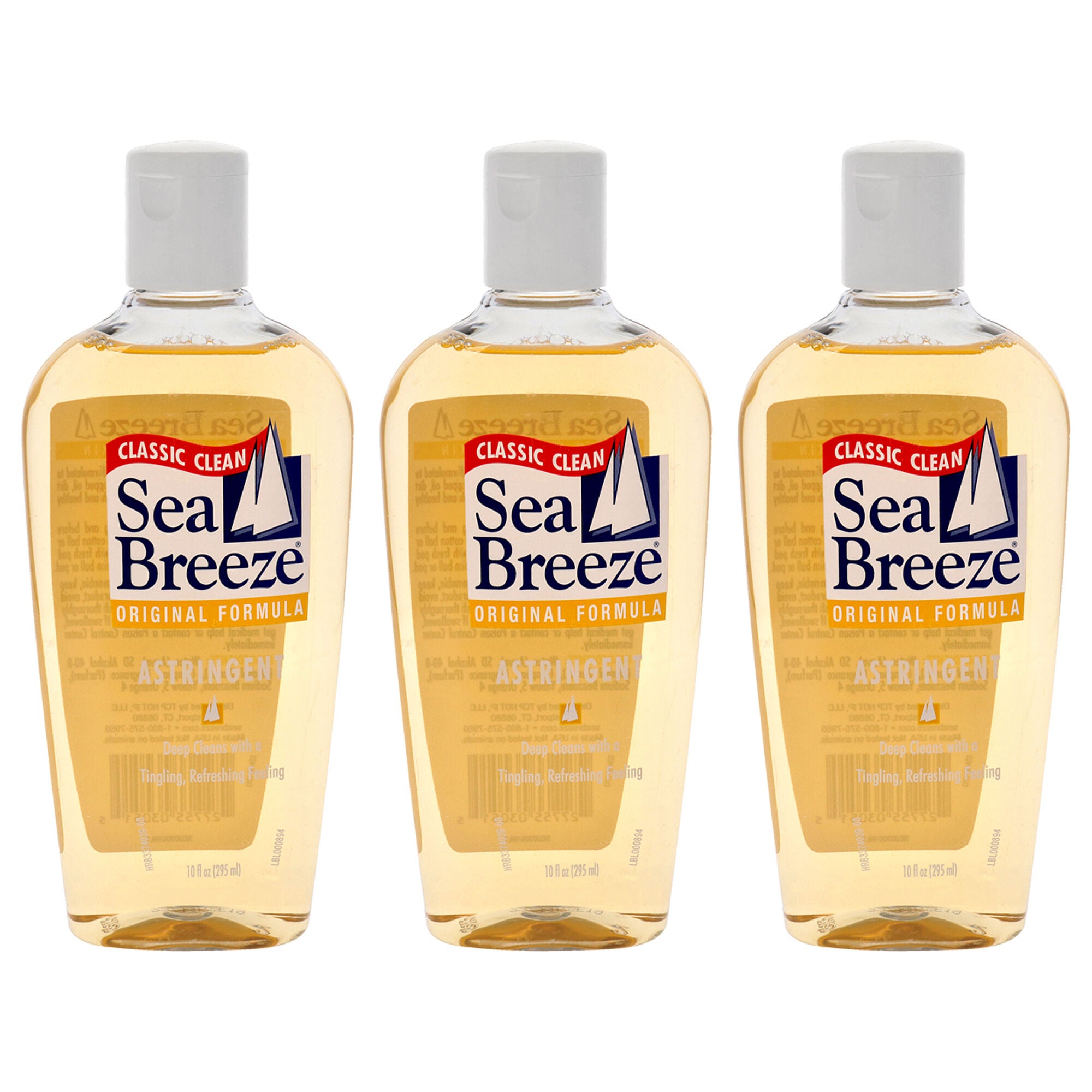 Astringent Original Formula by Sea Breeze for Unisex - 10 oz Cleanser - Pack of 3, Clear, hi-res image number 0