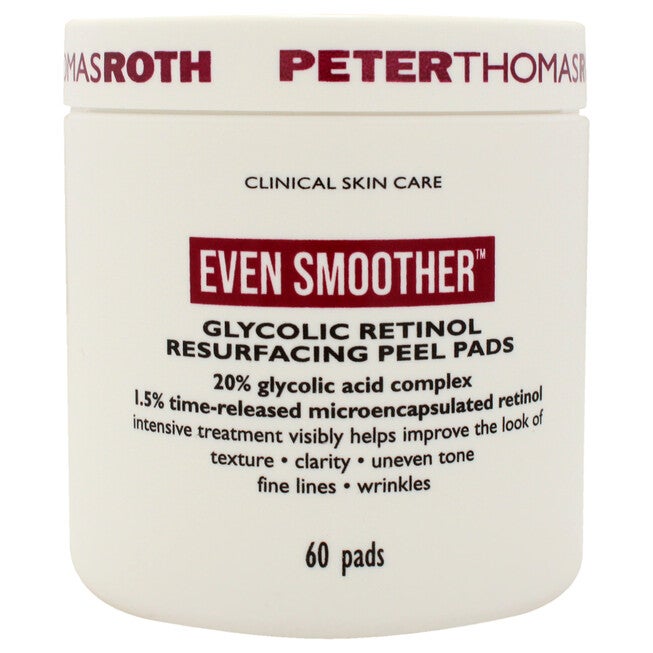 Even Smoother Glycolic Retinol Resurfacing Peel Pads by Peter Thomas Roth for Women - 60 Pads Treatment, See Description, alternate image number null