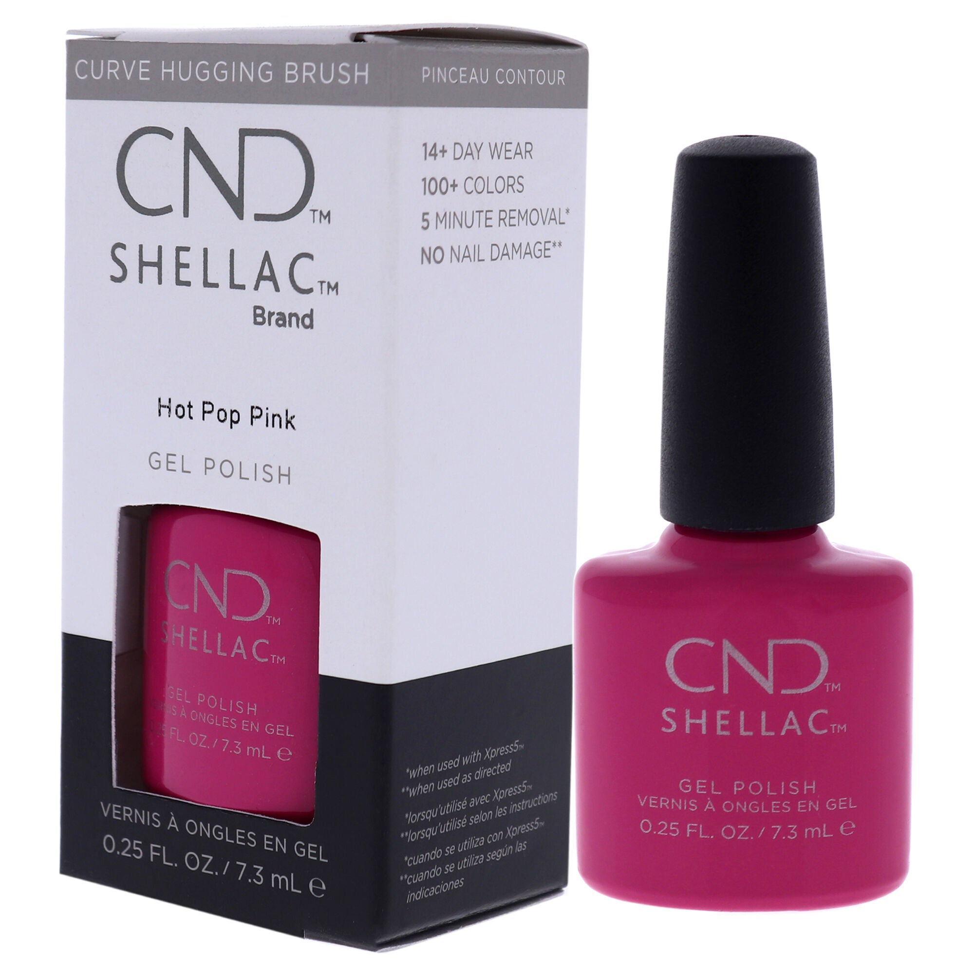 Shellac Nail Color - Hot Pop Pink by CND for Women - 0.25 oz Nail Polish, , alternate image number 8