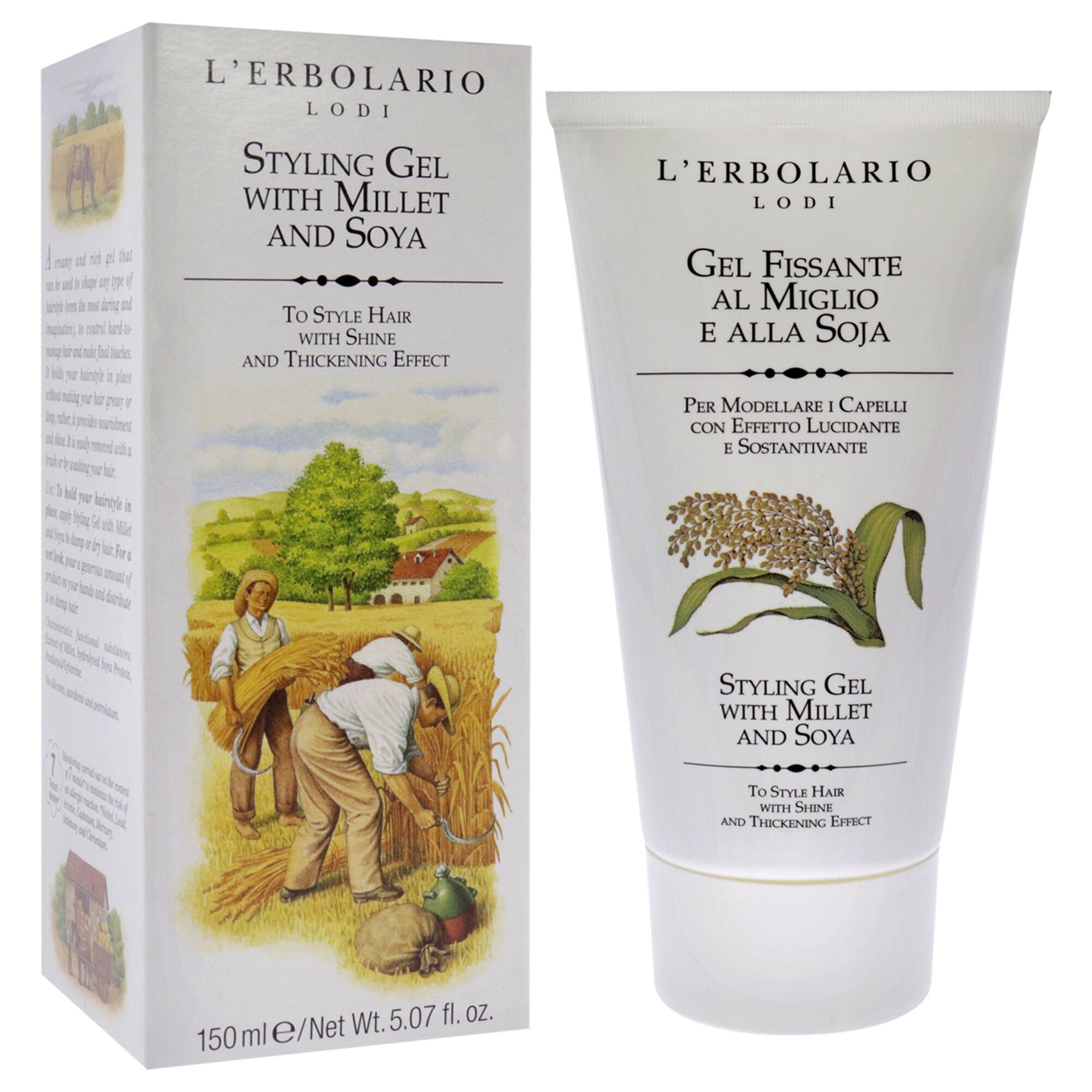 Styling Gel - Millet and Soya by LErbolario for Unisex - 5.07 oz Gel, See Description, alternate image number 1