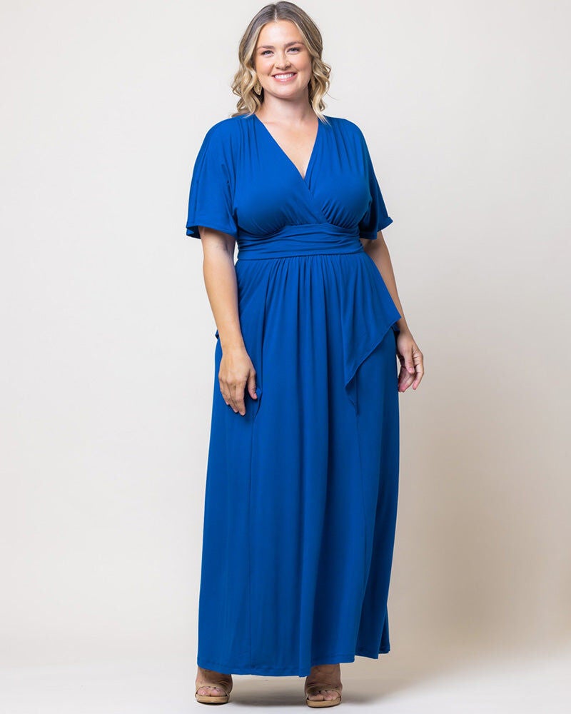 Indie Flair Maxi Dress, Cobalt Blue, hi-res image number 0