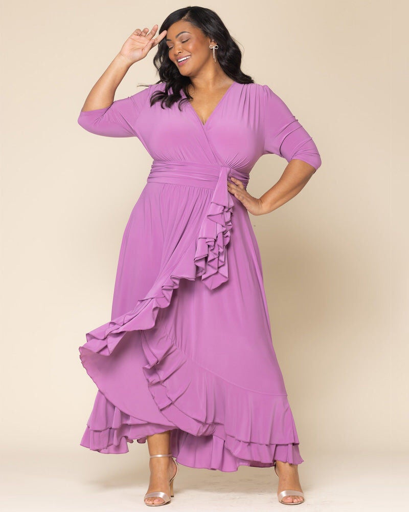 Veronica Ruffled Evening Gown, Lilac, hi-res image number 0
