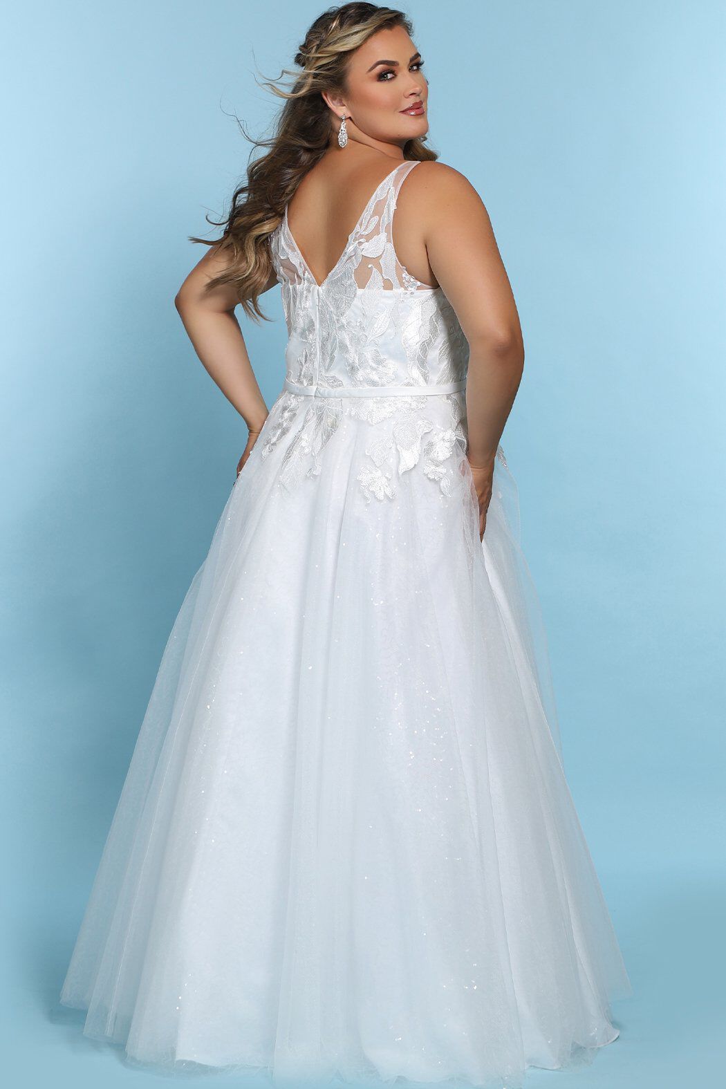 slim fit dress slacks Plus Size Sequin Wedding Dress Feilin