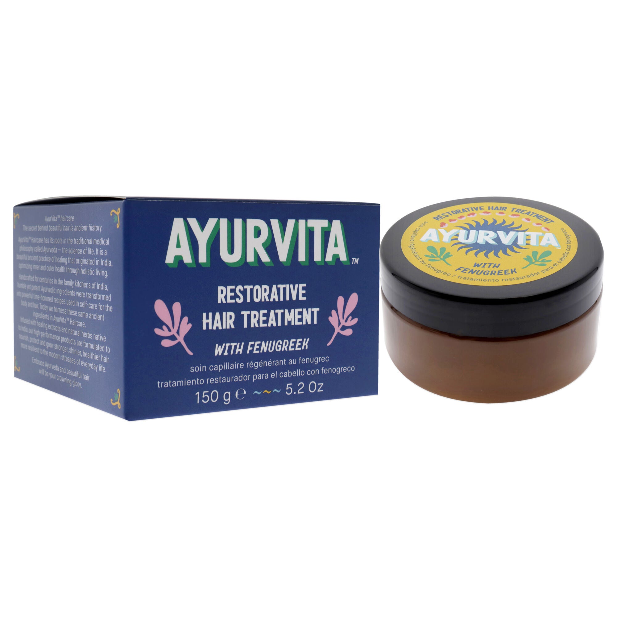 Restorative Hair Treatment With Fenugreek by AyurVita for Unisex - 5.2 oz Treatment, , alternate image number 6
