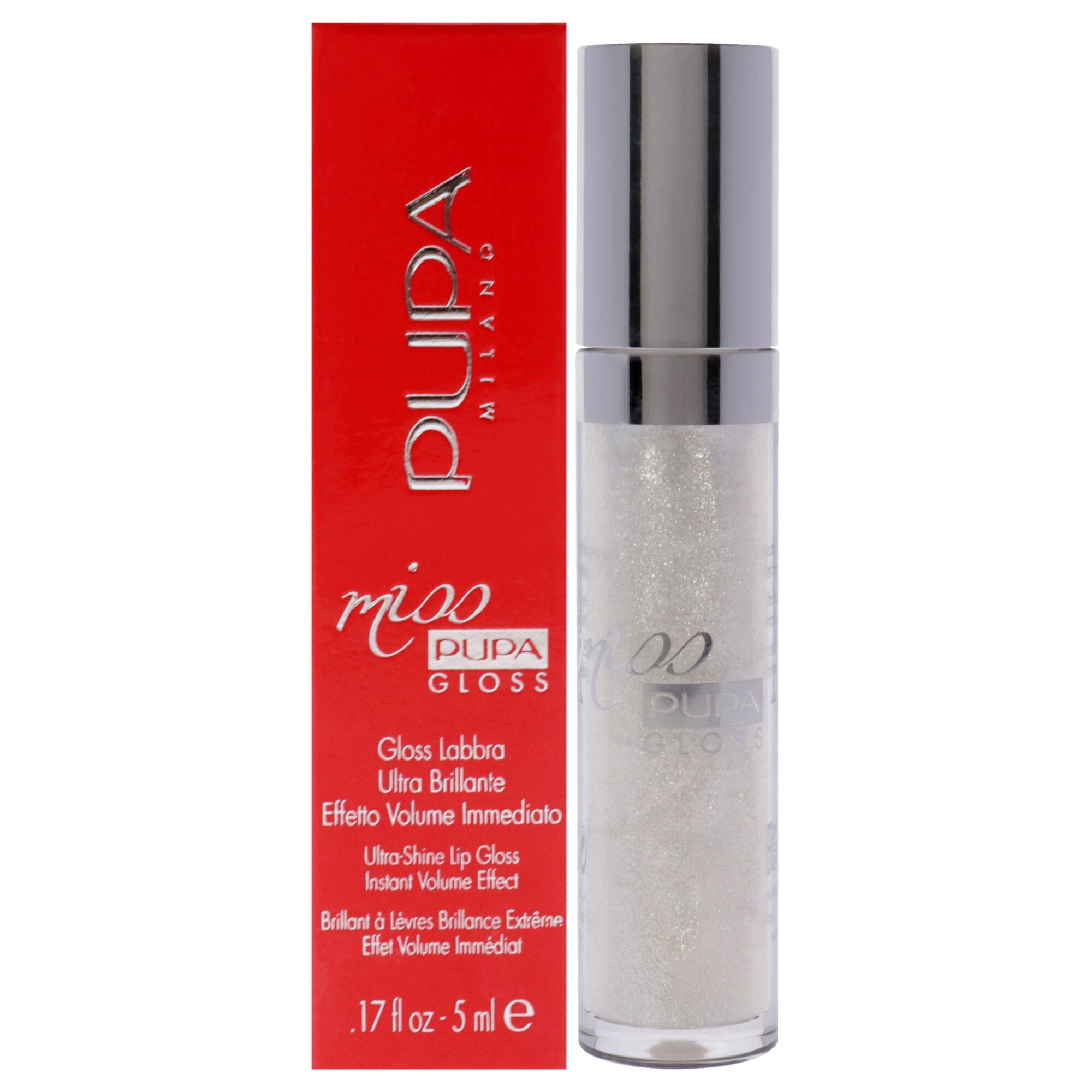 Miss Pupa Gloss Ultra-Shine Lip Gloss - 101 Pearly Clear by Pupa Milano for Women - 0.17 oz Lip Gloss, See Description, hi-res image number 0