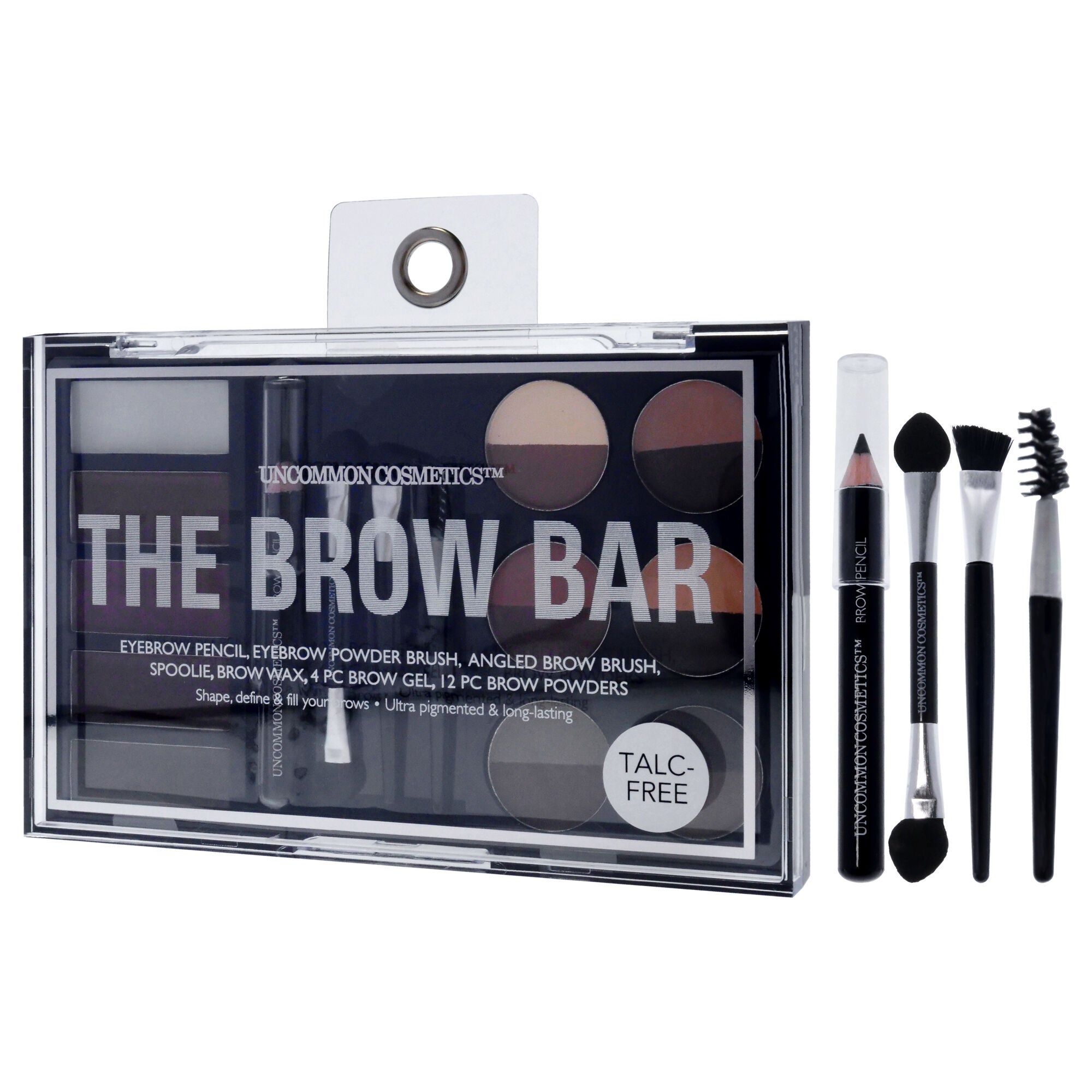 The Brow Bar by Uncommon Cosmetics for Women - Eyebrow Pencil, Eyebrow Powder Brush, Brow Angled Brush, Spoolie, 0.05oz Eyebrow Wax, 0.2oz Brow Gel, 0.48oz Brow Powders, Multi, alternate image number 3