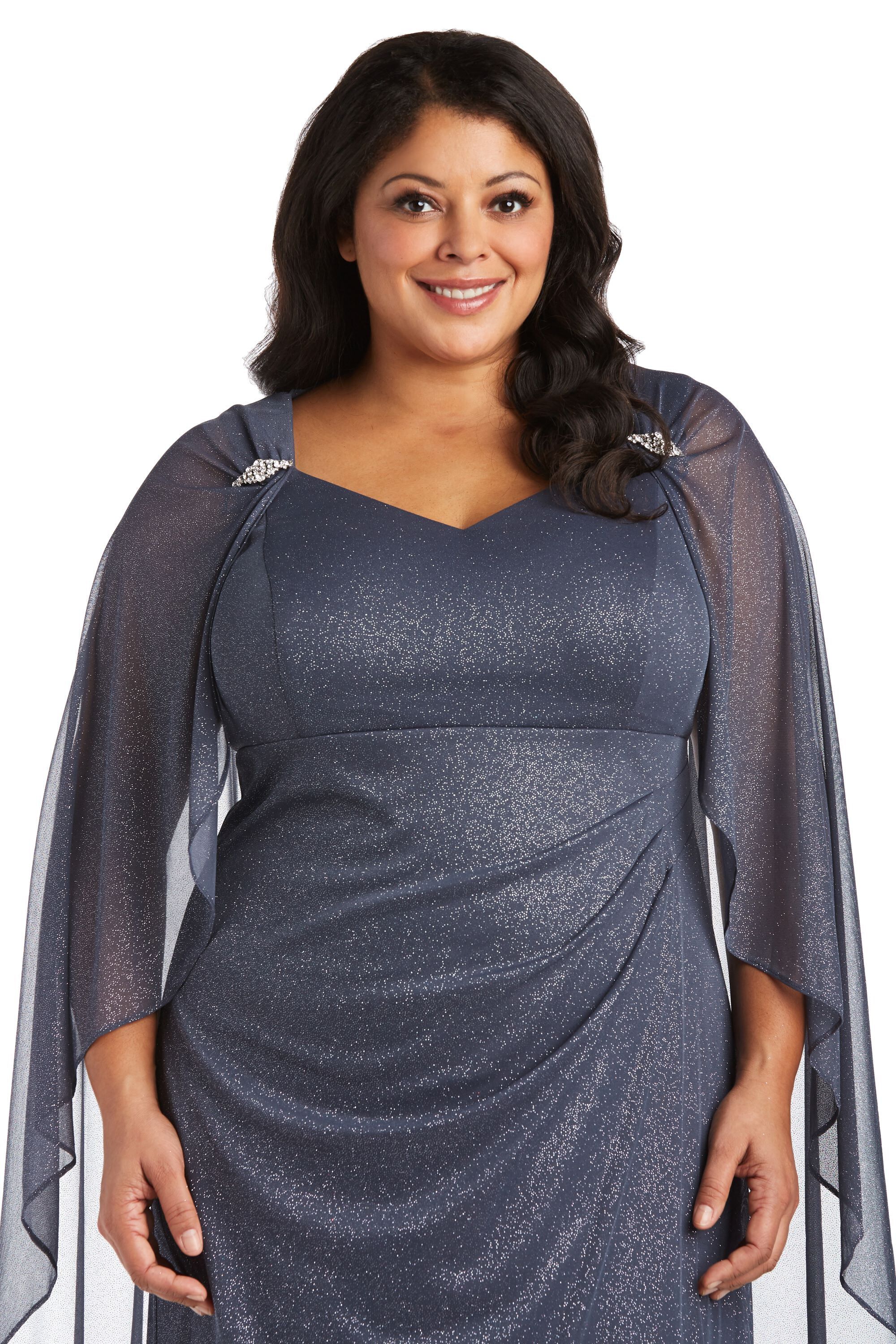 Empire Waist Gown with Cape Attachment - Plus, , alternate image number 2